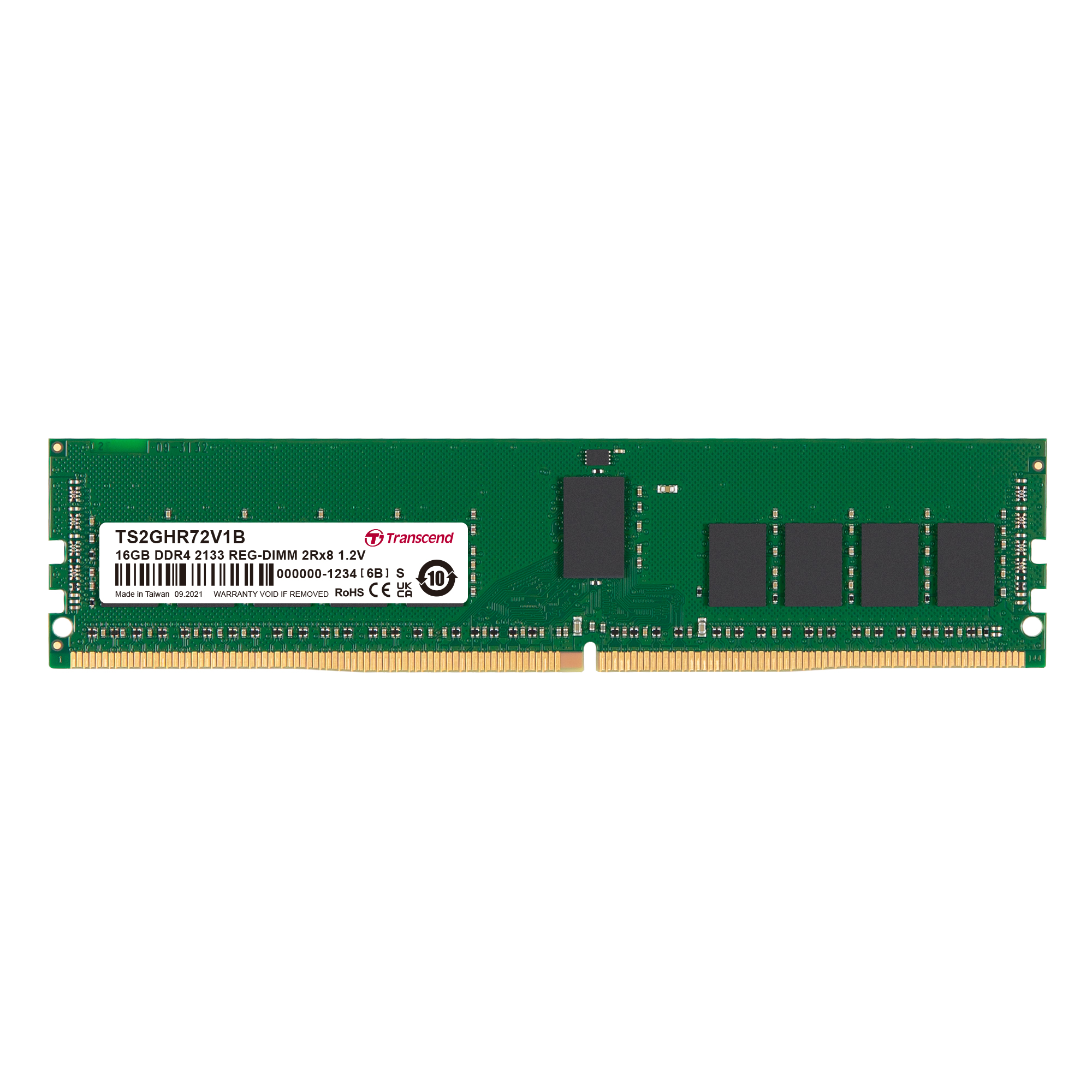 Transcend 64 GB DDR4 Server RAM 2133 Mbit/s, RDIMM, 1.2V