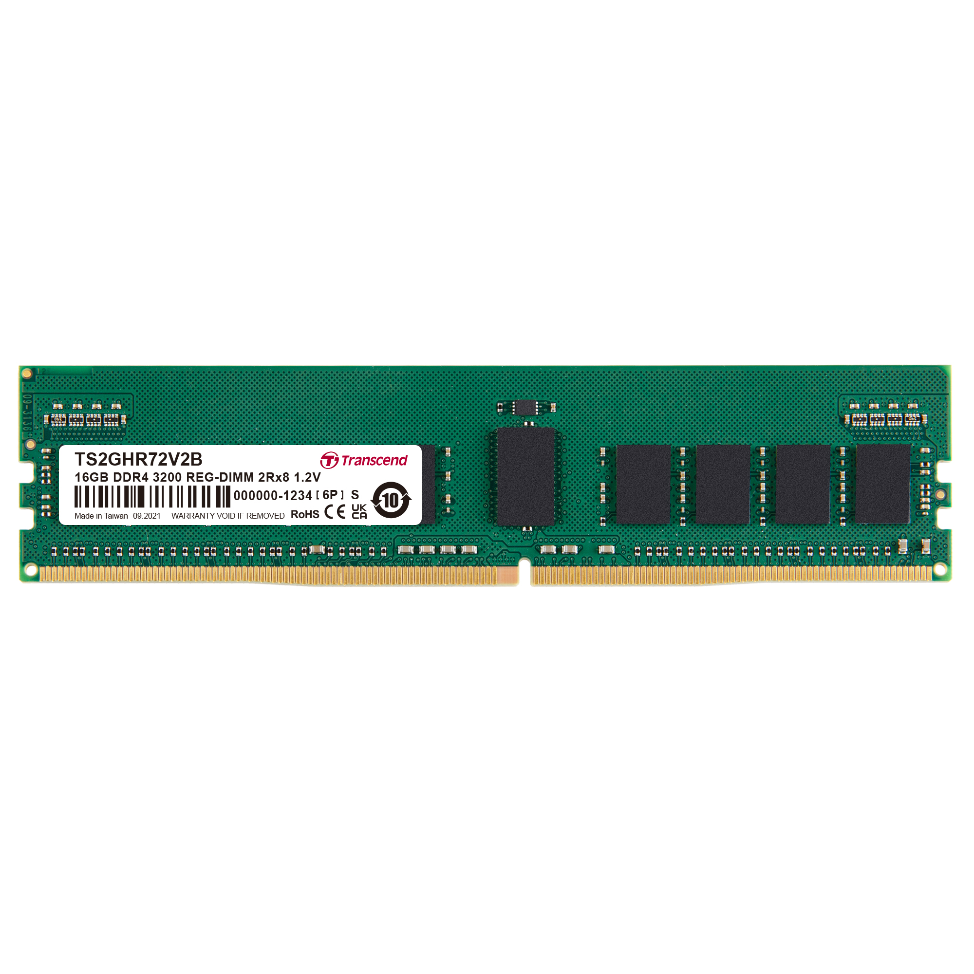 Transcend 16 GB DDR4 Server RAM 3200 Mbit/s, RDIMM, 1.2V