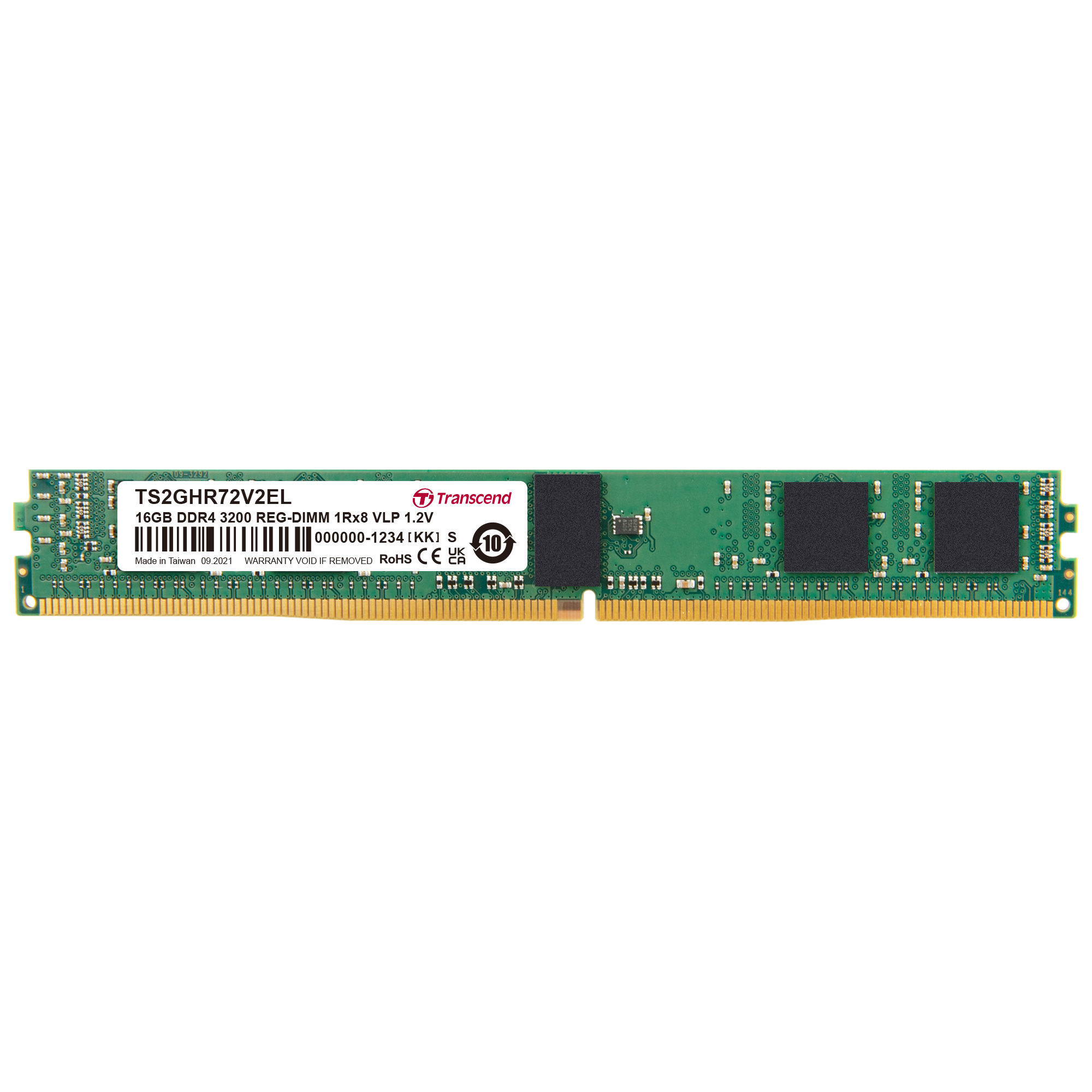 Transcend 16 GB DDR4 Server RAM 3200 Mbit/s, RDIMM, 1.2V