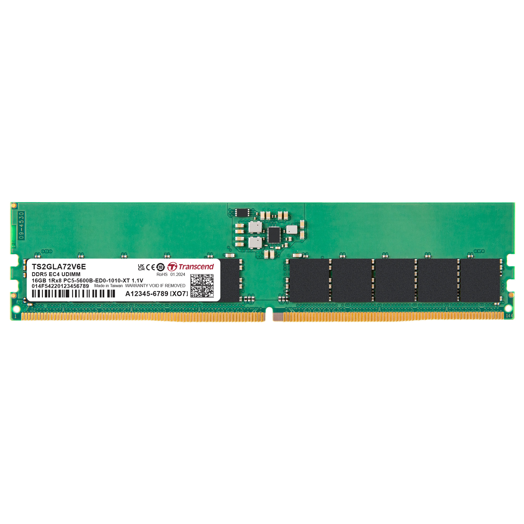 Transcend 16 GB DDR5 Desktop RAM 5600 Mbit/s, DIMM, 1.1V