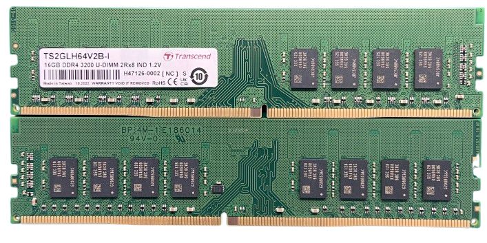 Transcend 16 GB DDR4 RAM 3200 Mbit/s, UDIMM, 1.2V