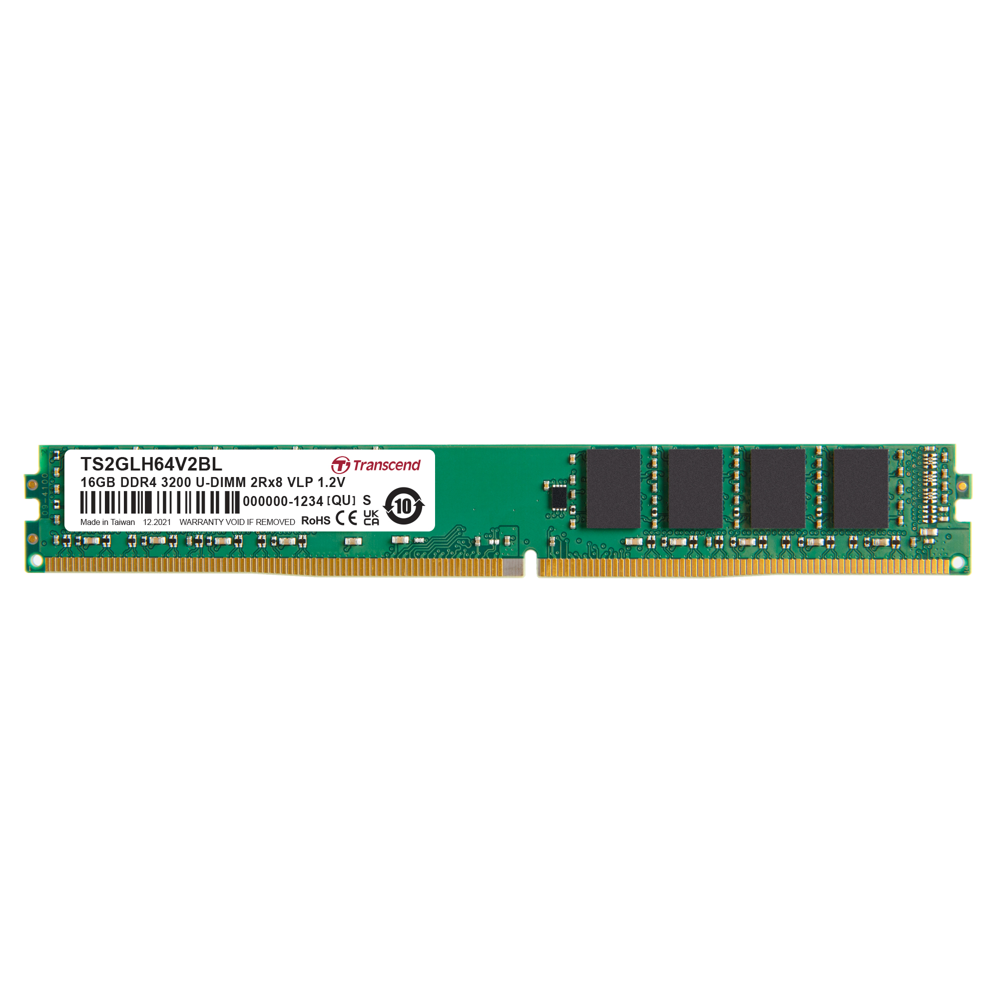 Transcend 16 GB DDR4 Server RAM 3200 Mbit/s, UDIMM, 1.2V