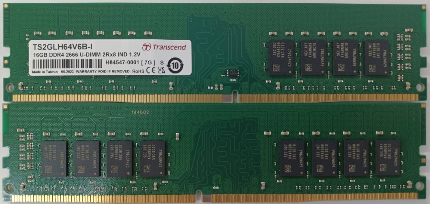 Transcend 16 GB DDR4 RAM 2666 Mbit/s, UDIMM, 1.2V