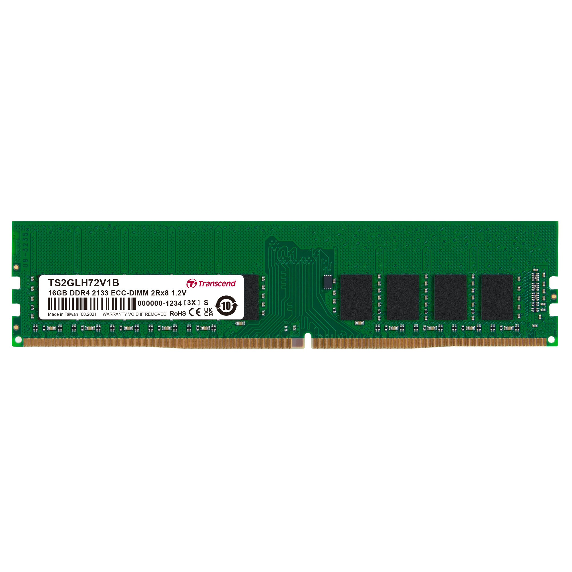 Transcend 16 GB DDR4 Desktop RAM 2133 Mbit/s, DIMM, 1.2V
