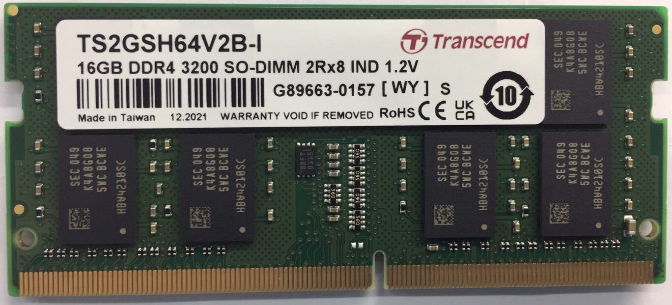 Transcend 16 GB DDR4 RAM 3200 Mbit/s, SODIMM, 1.2V
