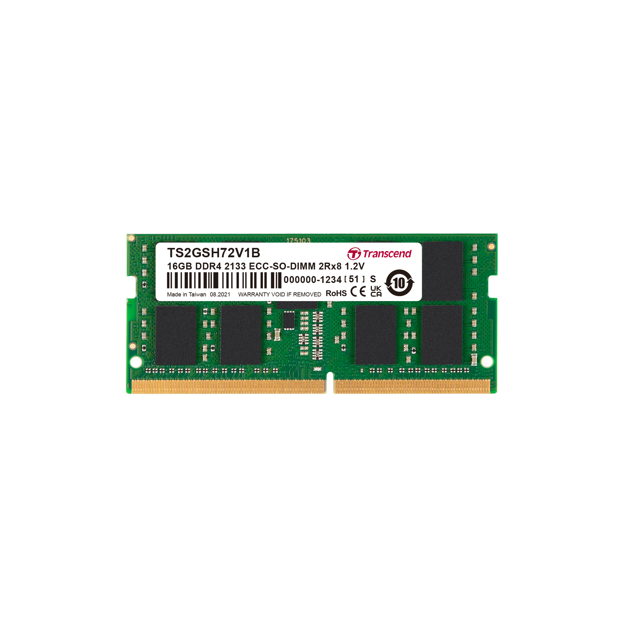 Transcend 16 GB DDR4 Desktop RAM 2133 Mbit/s, SODIMM, 1.2V