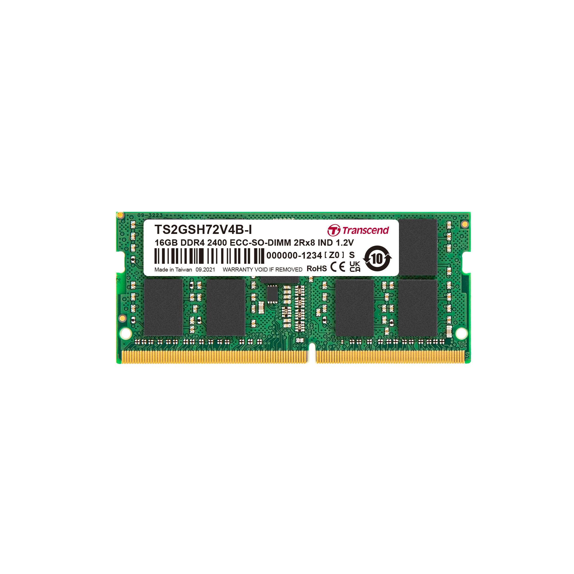 Transcend 16 GB DDR4 RAM 2400 Mbit/s, SODIMM, 1.2V