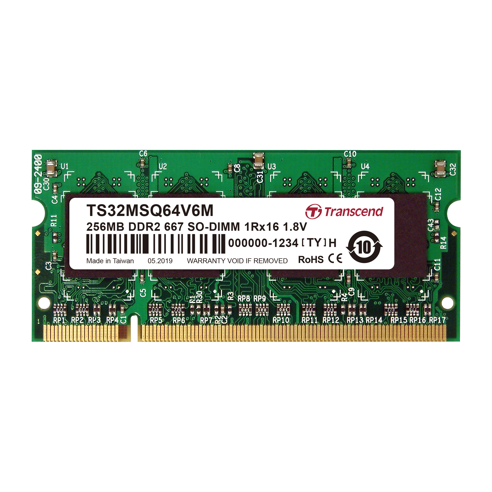 Transcend 4 GB DDR2 Desktop RAM 667 Mbit/s, SODIMM, 1.8V