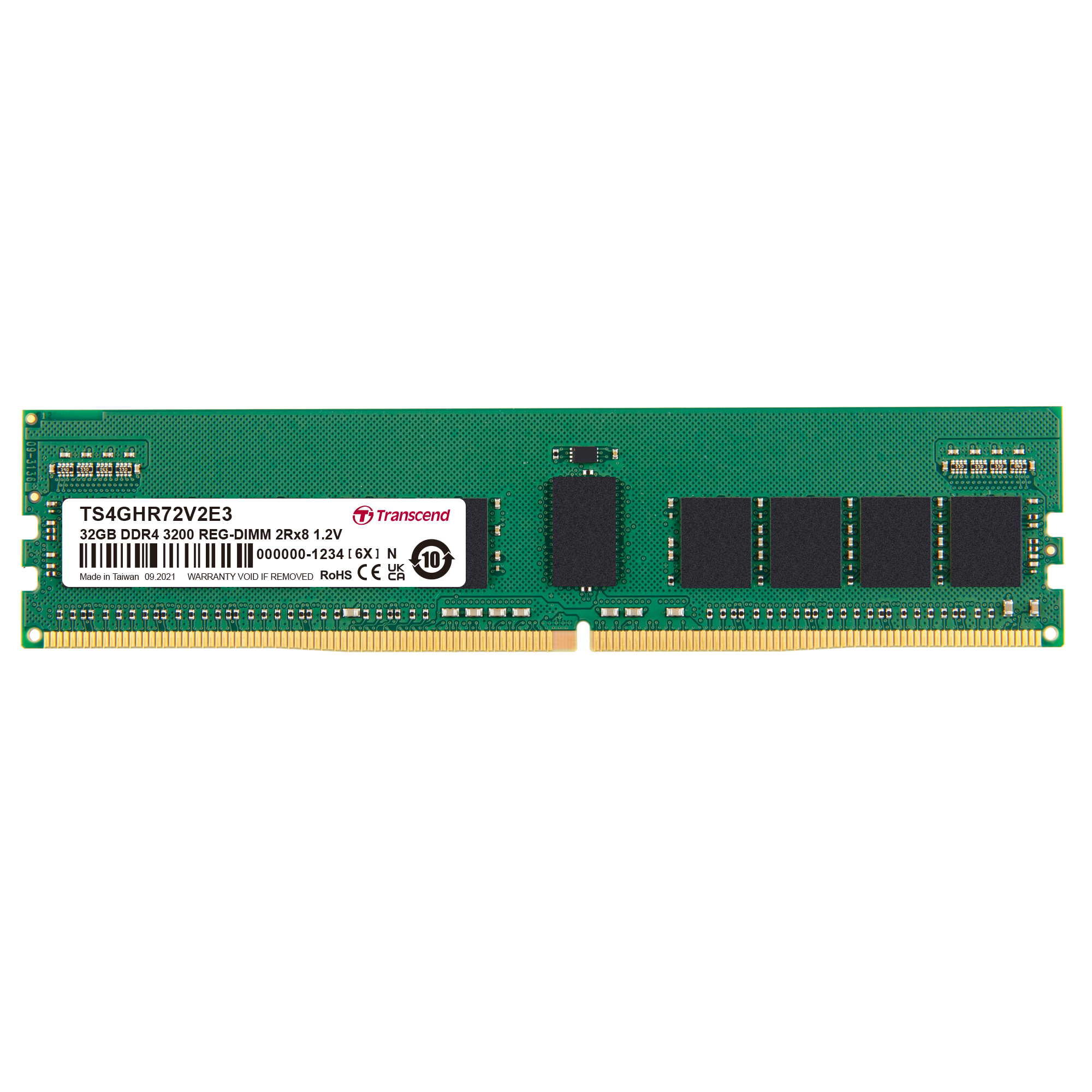 Transcend 32 GB DDR4 Server RAM 3200 Mbit/s, RDIMM, 1.2V
