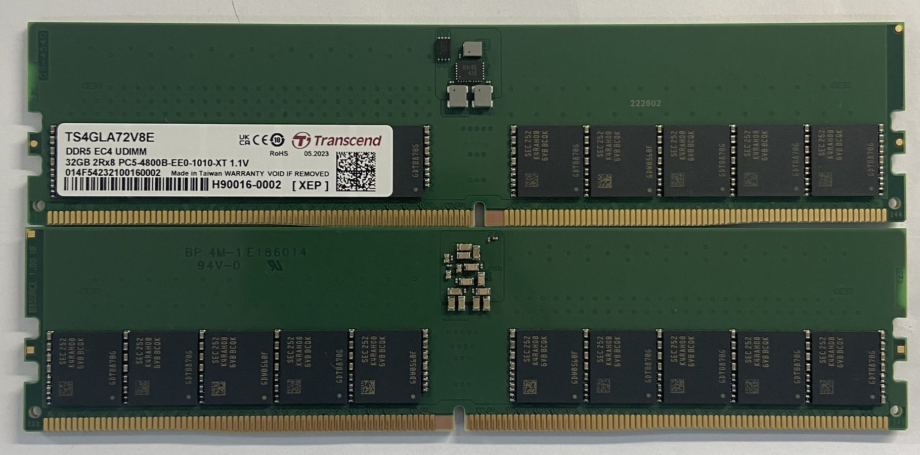 Transcend 32 GB DDR5 Desktop RAM 4800 Mbit/s, DIMM, 1.1V
