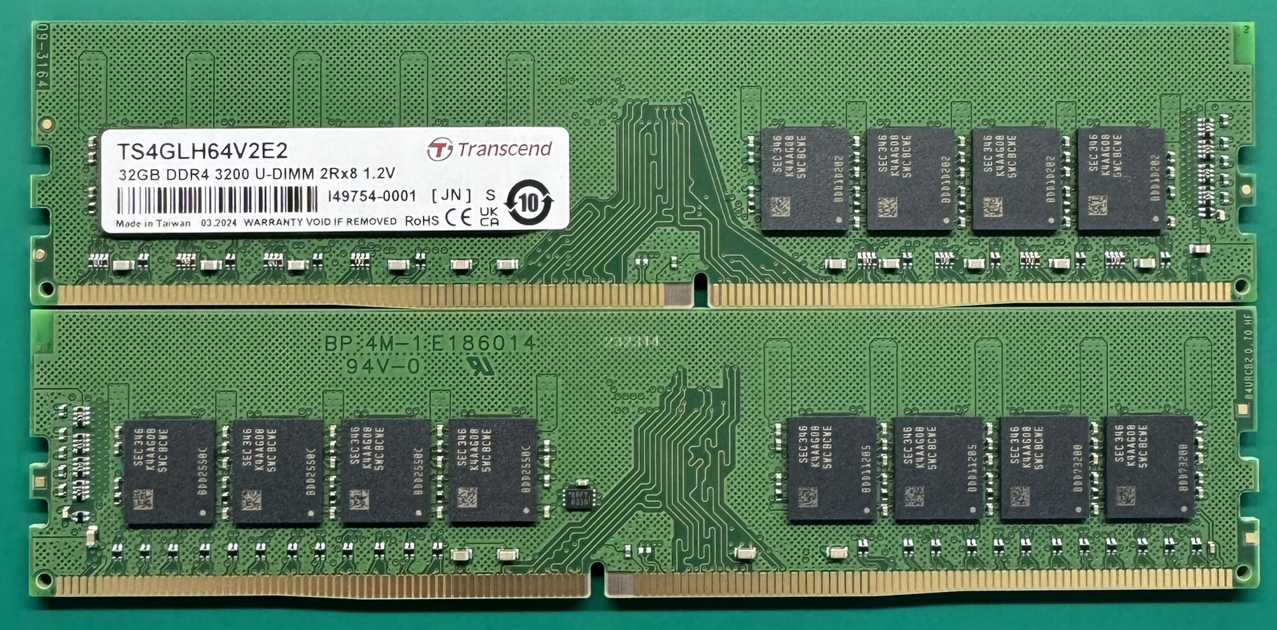 Transcend 32 GB DDR4 Desktop RAM 3200 Mbit/s, UDIMM, 1.2V