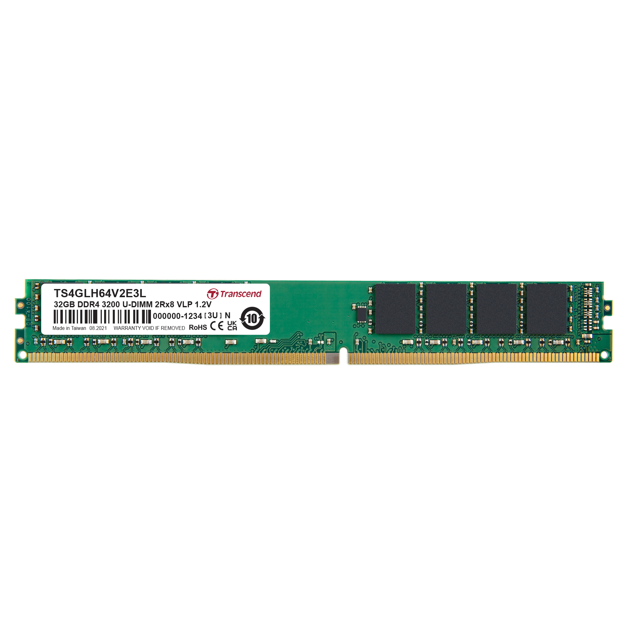 Transcend 32 GB DDR4 Server RAM 3200 Mbit/s, UDIMM, 1.2V