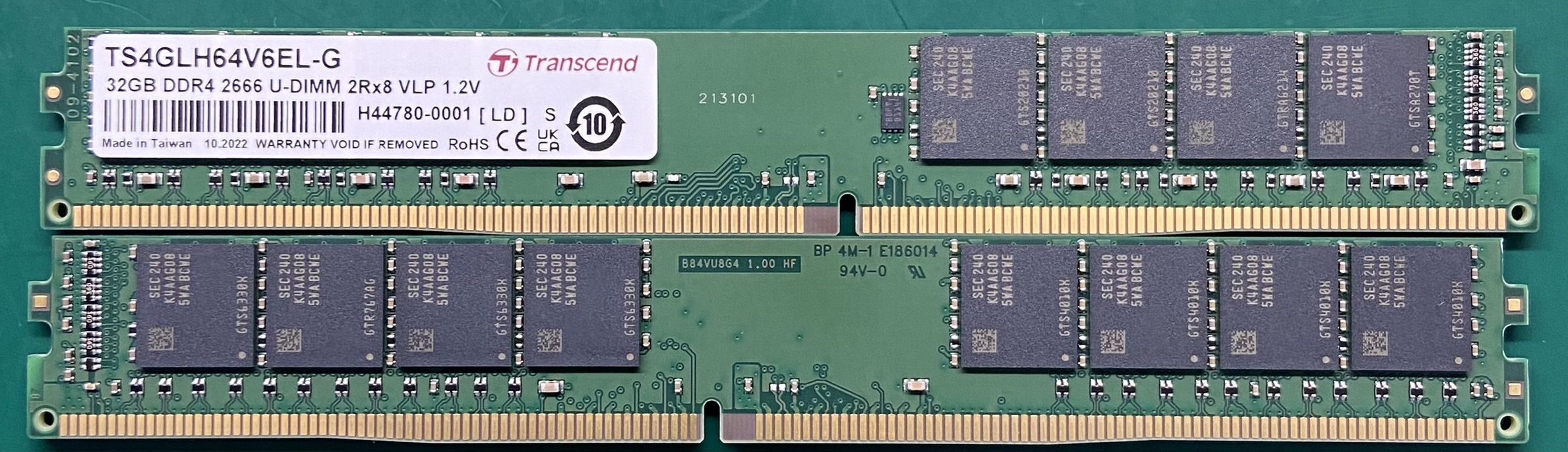 Transcend 32 GB DDR4 RAM 2666 Mbit/s, UDIMM, 1.2V
