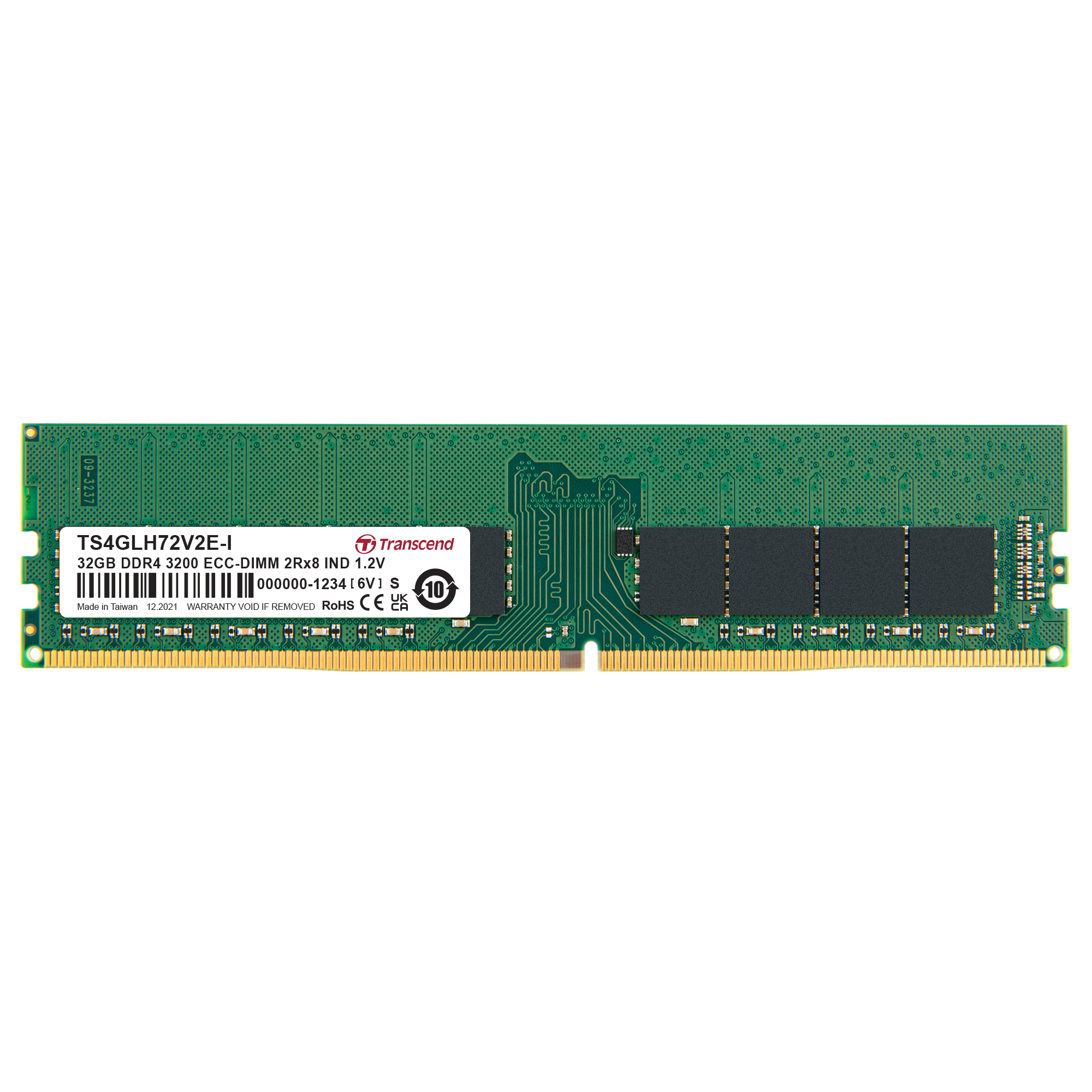 Transcend 32 GB DDR4 RAM 3200 Mbit/s, DIMM, 1.2V