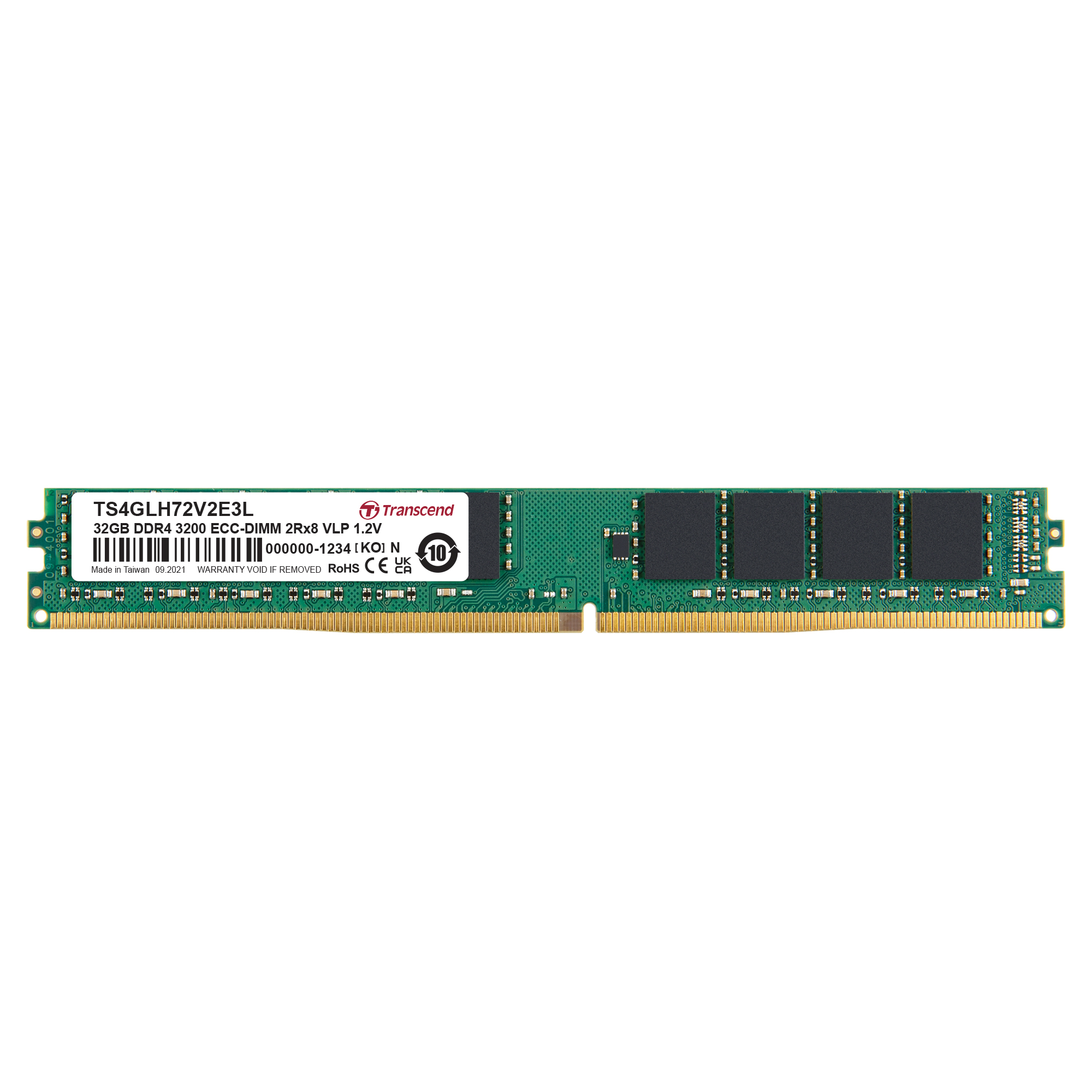 Transcend 32 GB DDR4 Server RAM 3200 Mbit/s, DIMM, 1.2V