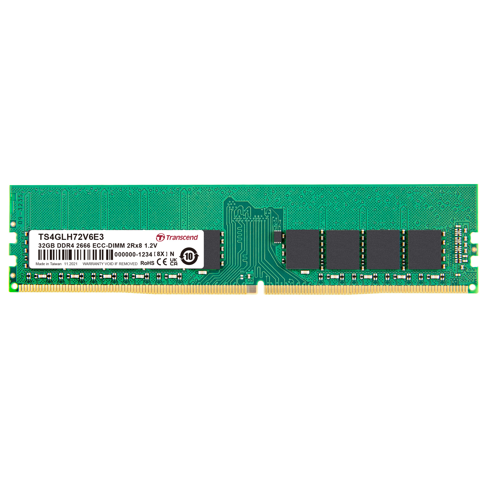 Transcend 32 GB DDR4 Desktop RAM 2666 Mbit/s, DIMM, 1.2V