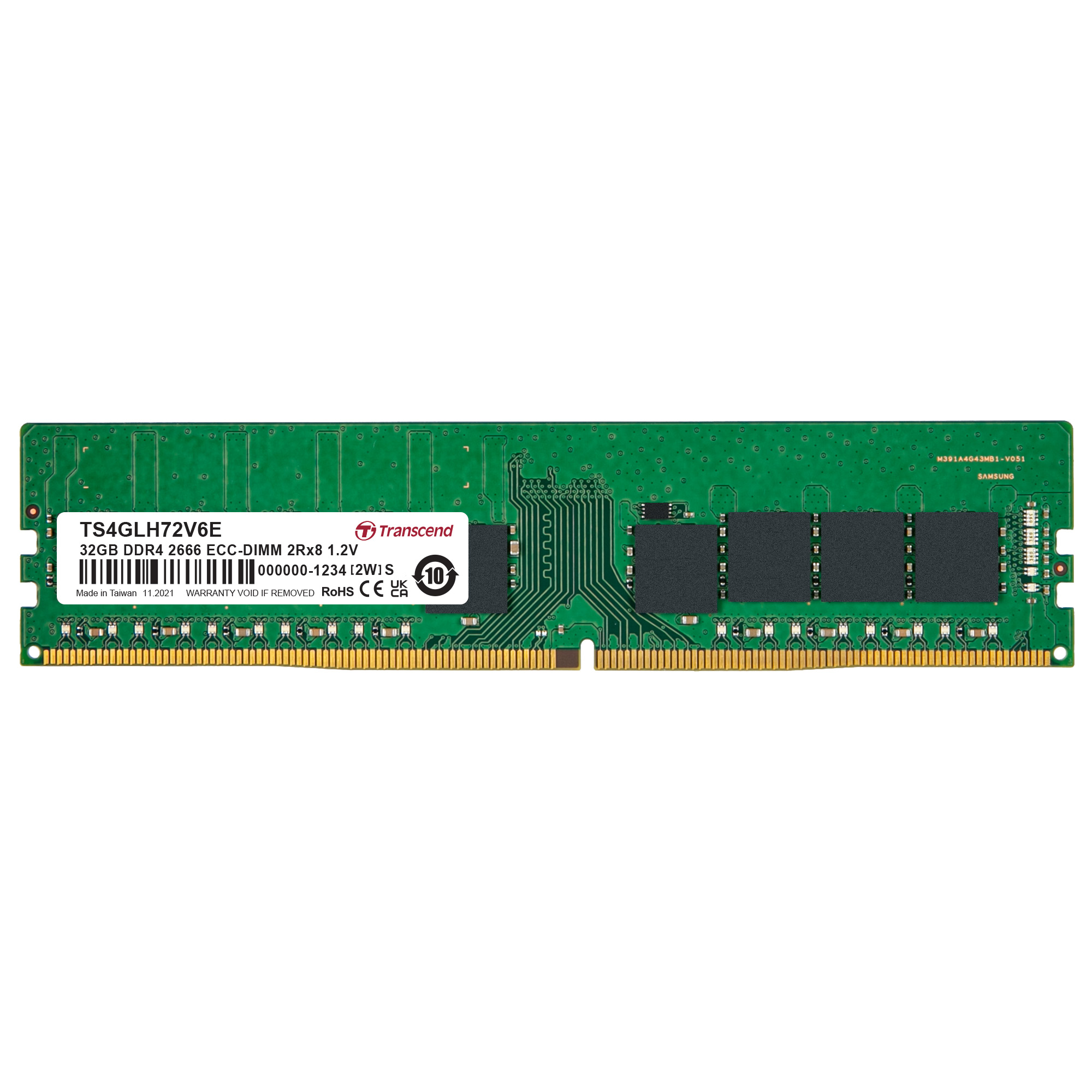 Transcend 32 GB DDR4 Desktop RAM 2666 Mbit/s, DIMM, 1.2V