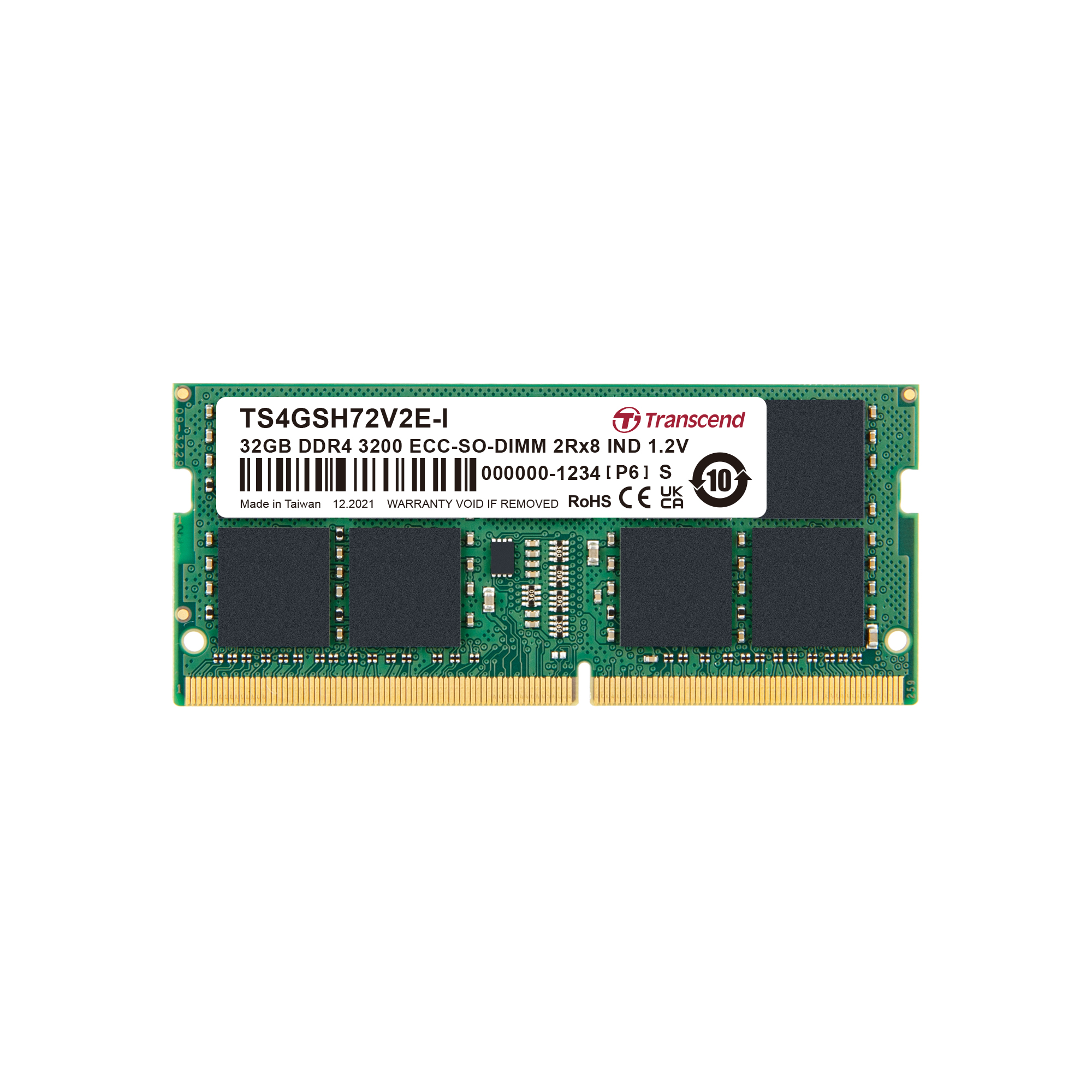 Transcend 32 GB DDR4 RAM 3200 Mbit/s, SODIMM, 1.2V