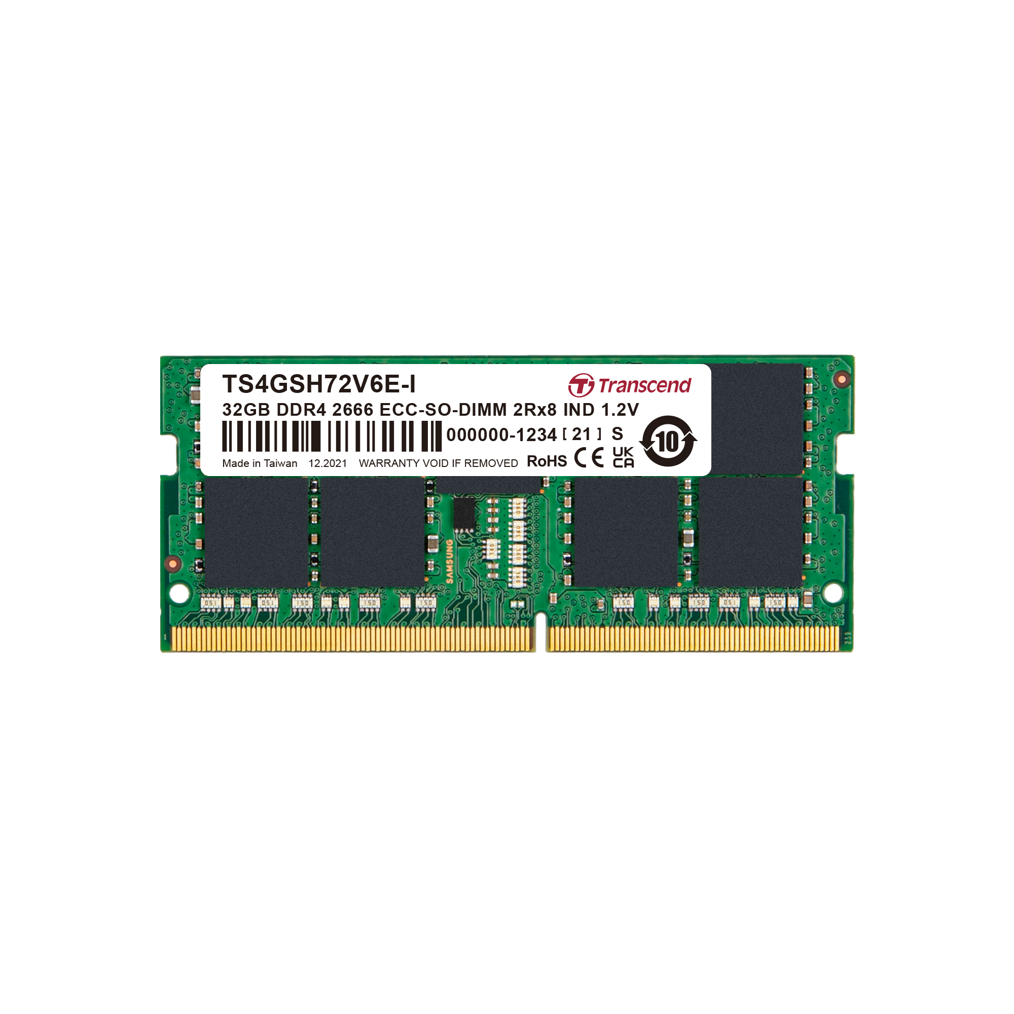 Transcend 32 GB DDR4 RAM 2666 Mbit/s, SODIMM, 1.2V
