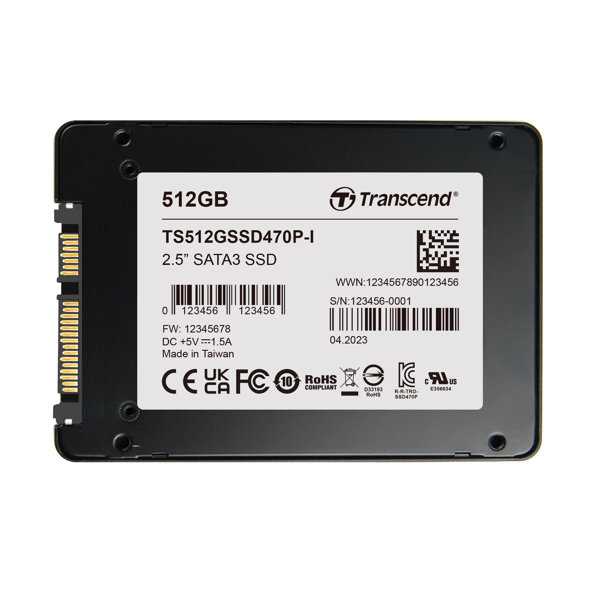 Transcend 2.5 in 512 GB Internal SSD