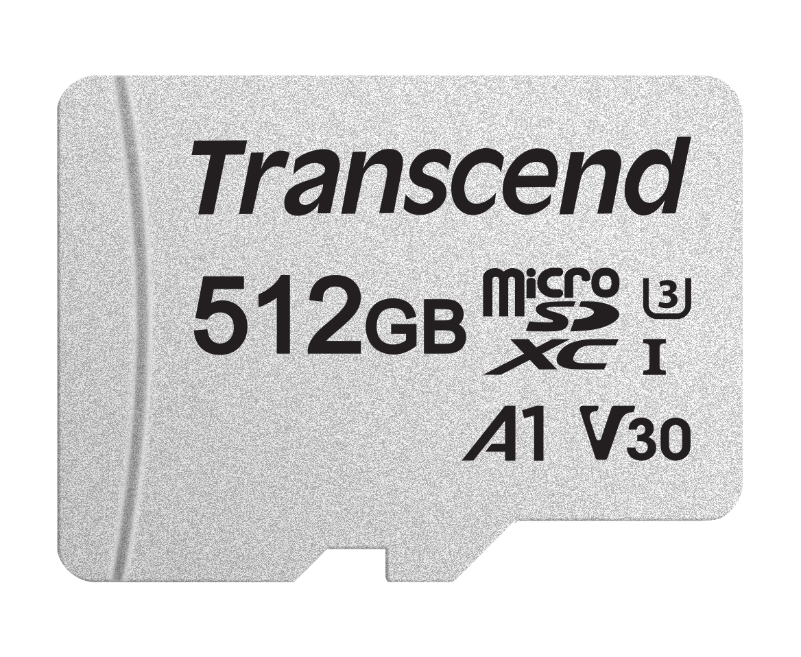 Transcend 512 GB MicroSDXC microSD, UHS I U3, UHS I U1, A2, A1, Class 10