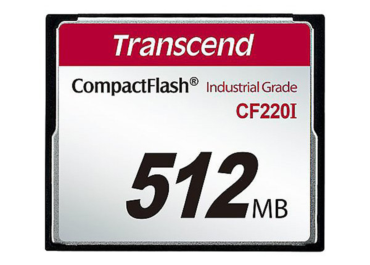 Transcend CF220I Compact Flash Industrial Grade 512 MB SLC Compact Flash Card