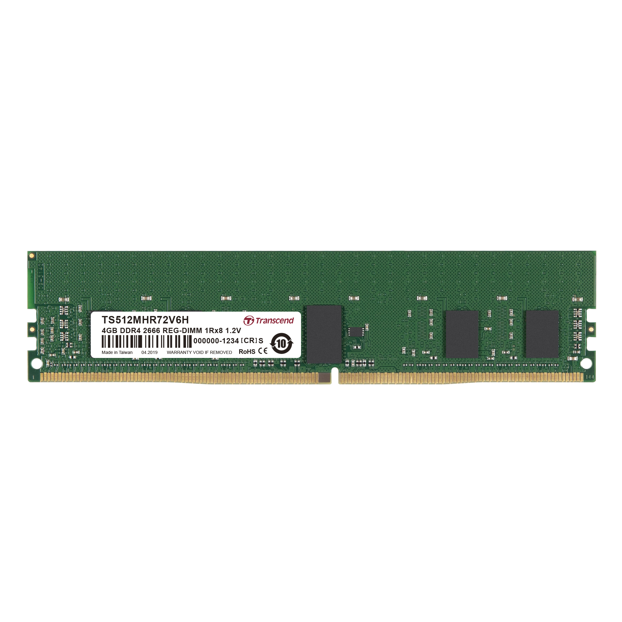 Transcend 4 GB DDR4 Server RAM 2666 Mbit/s, RDIMM, 1.2V