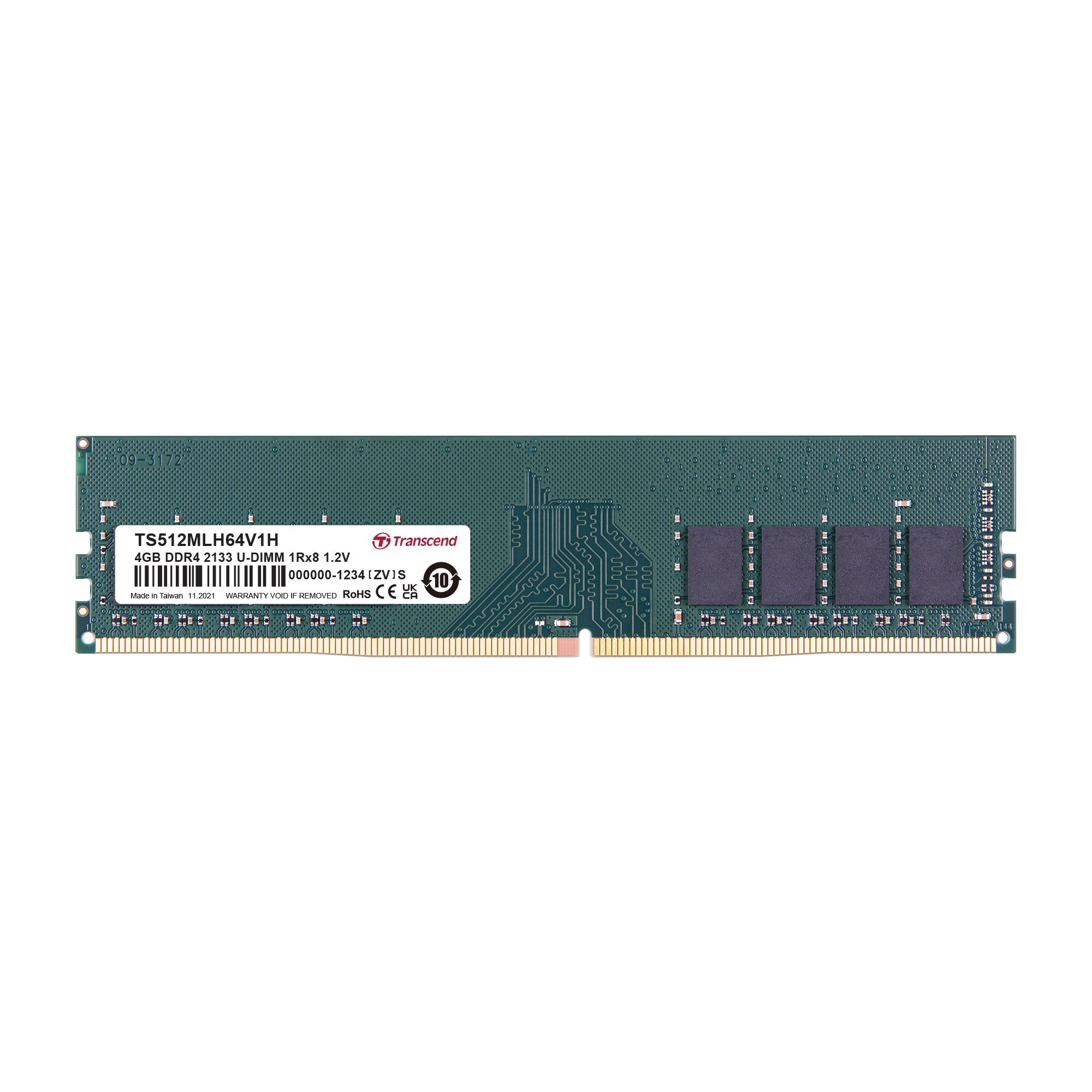 Transcend 4 GB DDR4 Desktop RAM 2133 Mbit/s, UDIMM, 1.2V