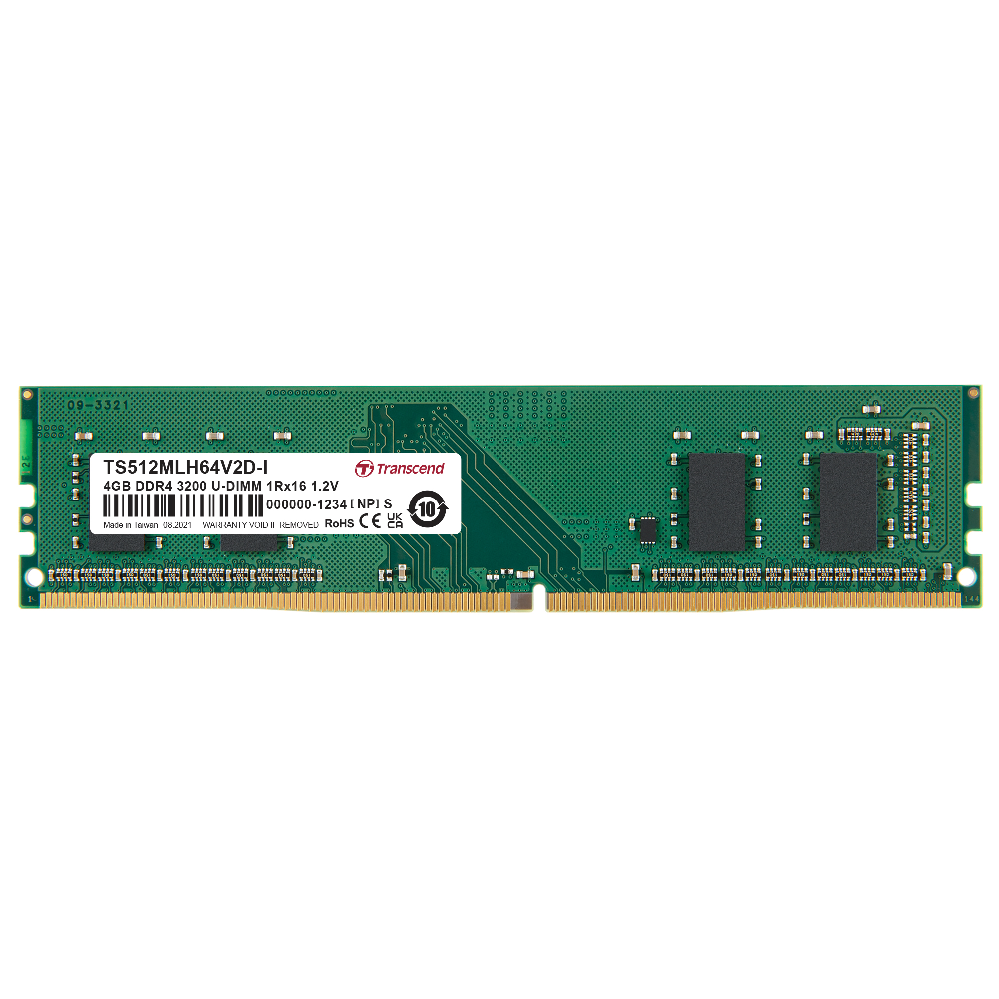 Transcend 4 GB DDR4 RAM 3200 Mbit/s, UDIMM, 1.2V