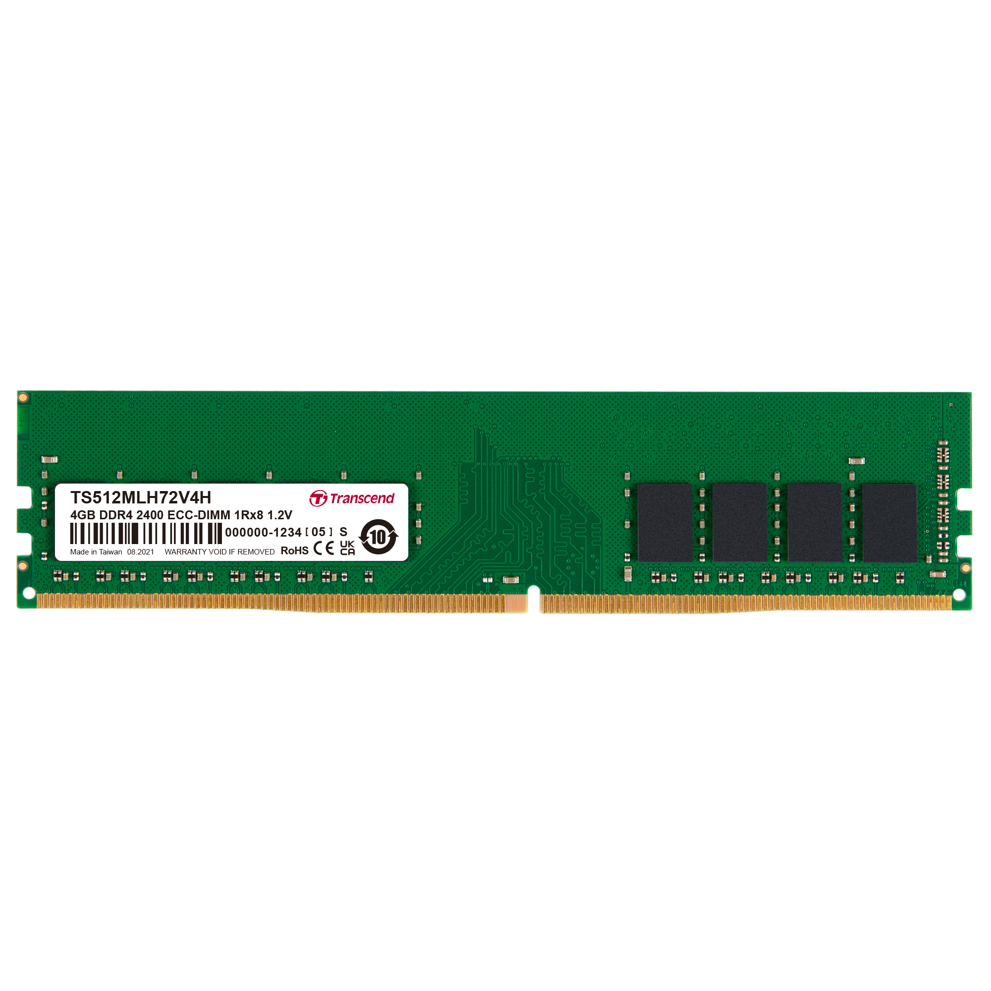 Transcend 4 GB DDR4 Desktop RAM 2400 Mbit/s, DIMM, 1.2V