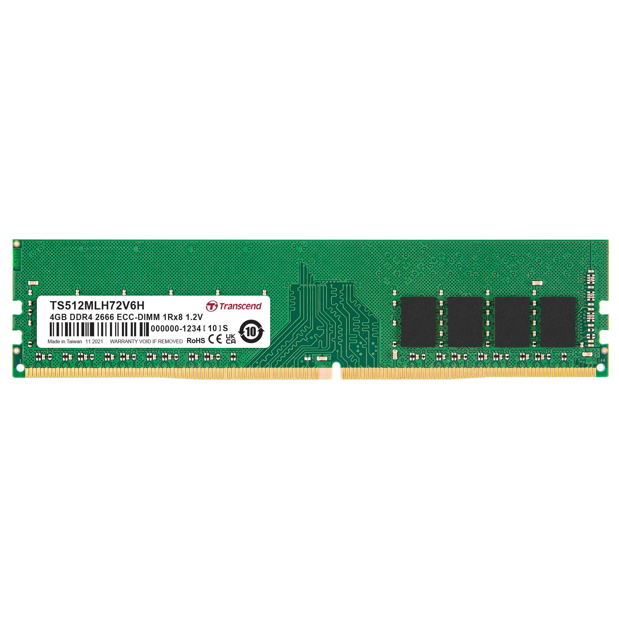 Transcend 4 GB DDR4 Desktop RAM 2666 Mbit/s, DIMM, 1.2V