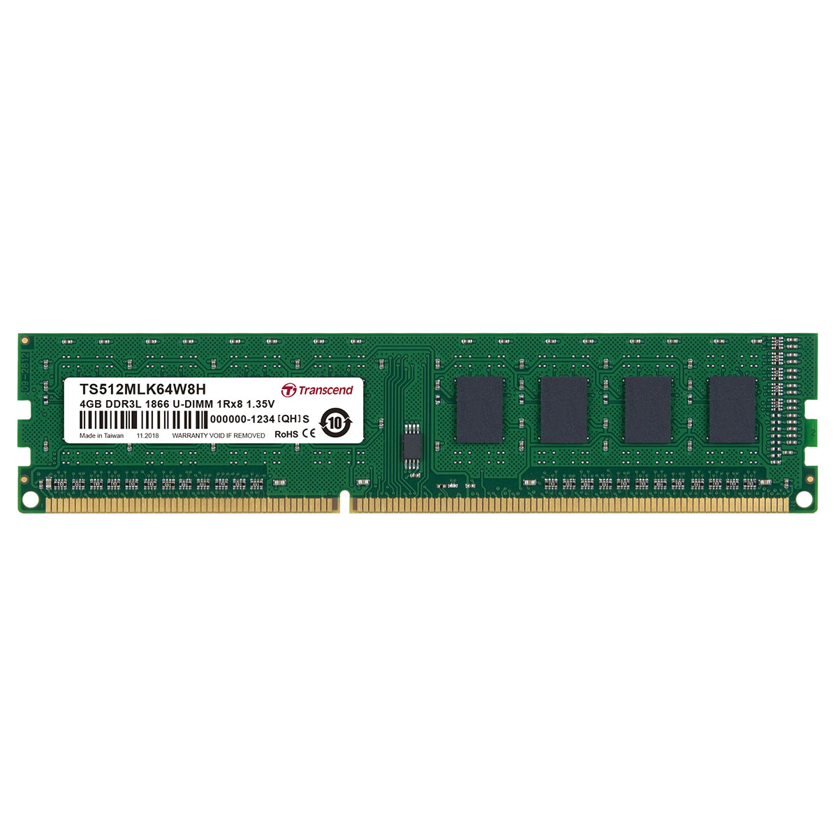 Transcend 4 GB DDR3L RAM 1866 Mbit/s, UDIMM, 1.35V