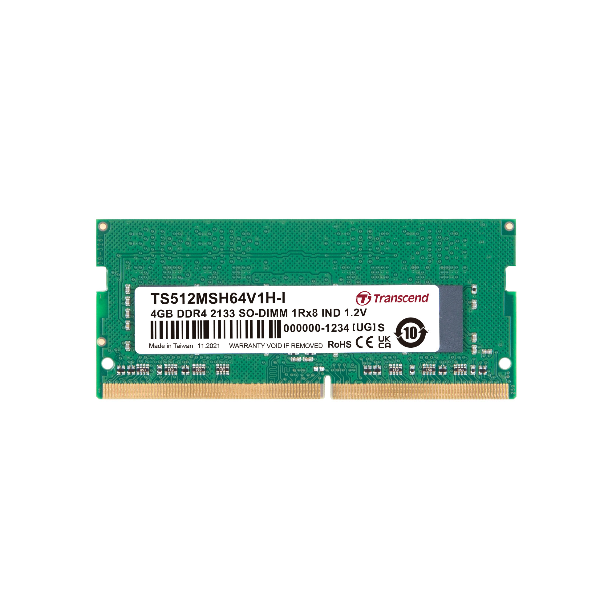 Transcend 4 GB DDR4 RAM 2133 Mbit/s, SODIMM, 1.2V