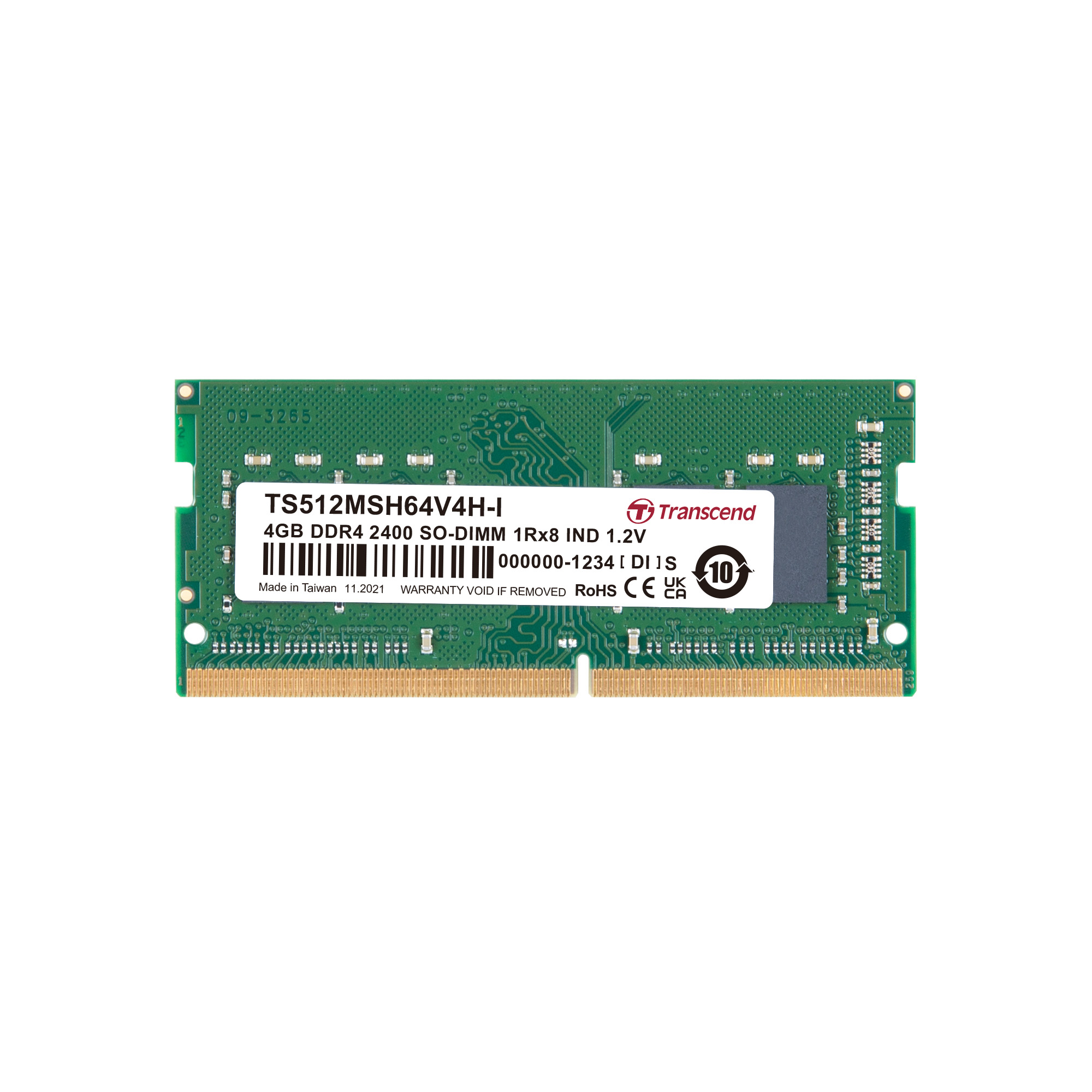 Transcend 4 GB DDR4 RAM 2400 Mbit/s, SODIMM, 1.2V