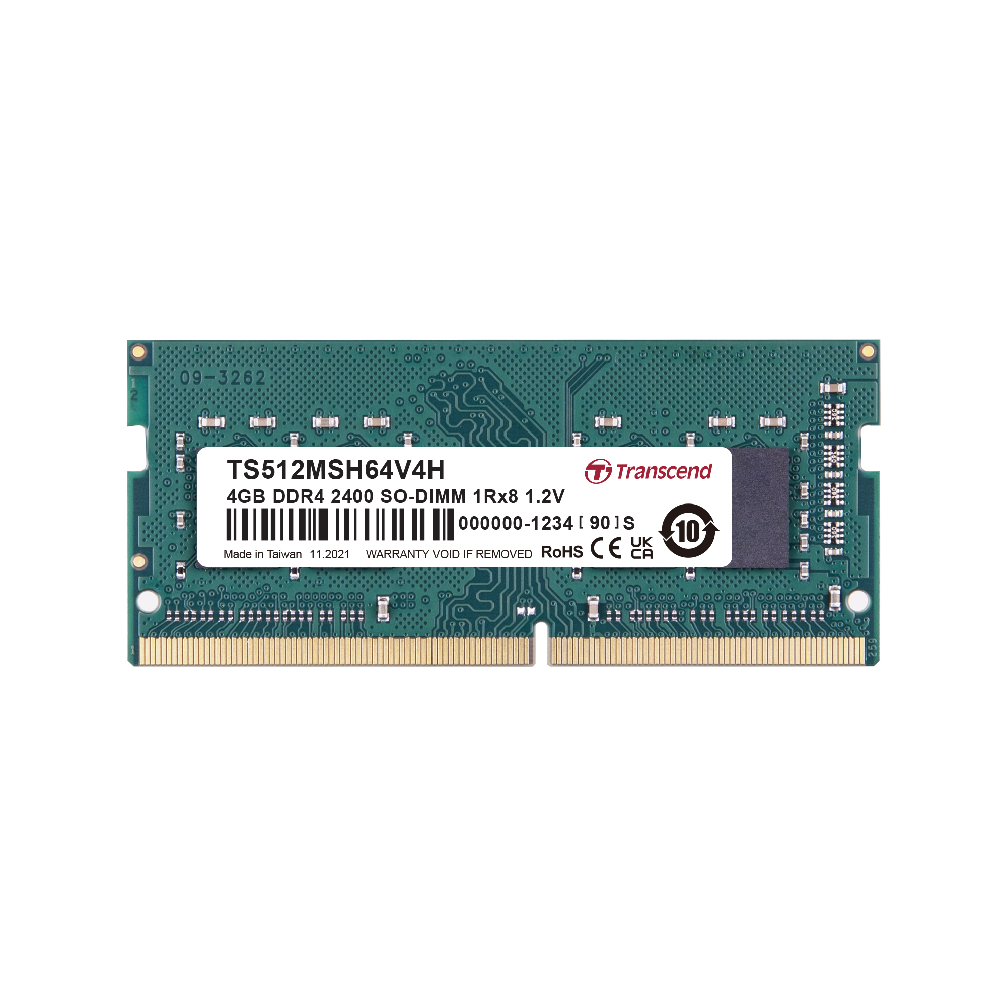 Transcend 4 GB DDR4 Desktop RAM 2400 Mbit/s, SODIMM, 1.2V