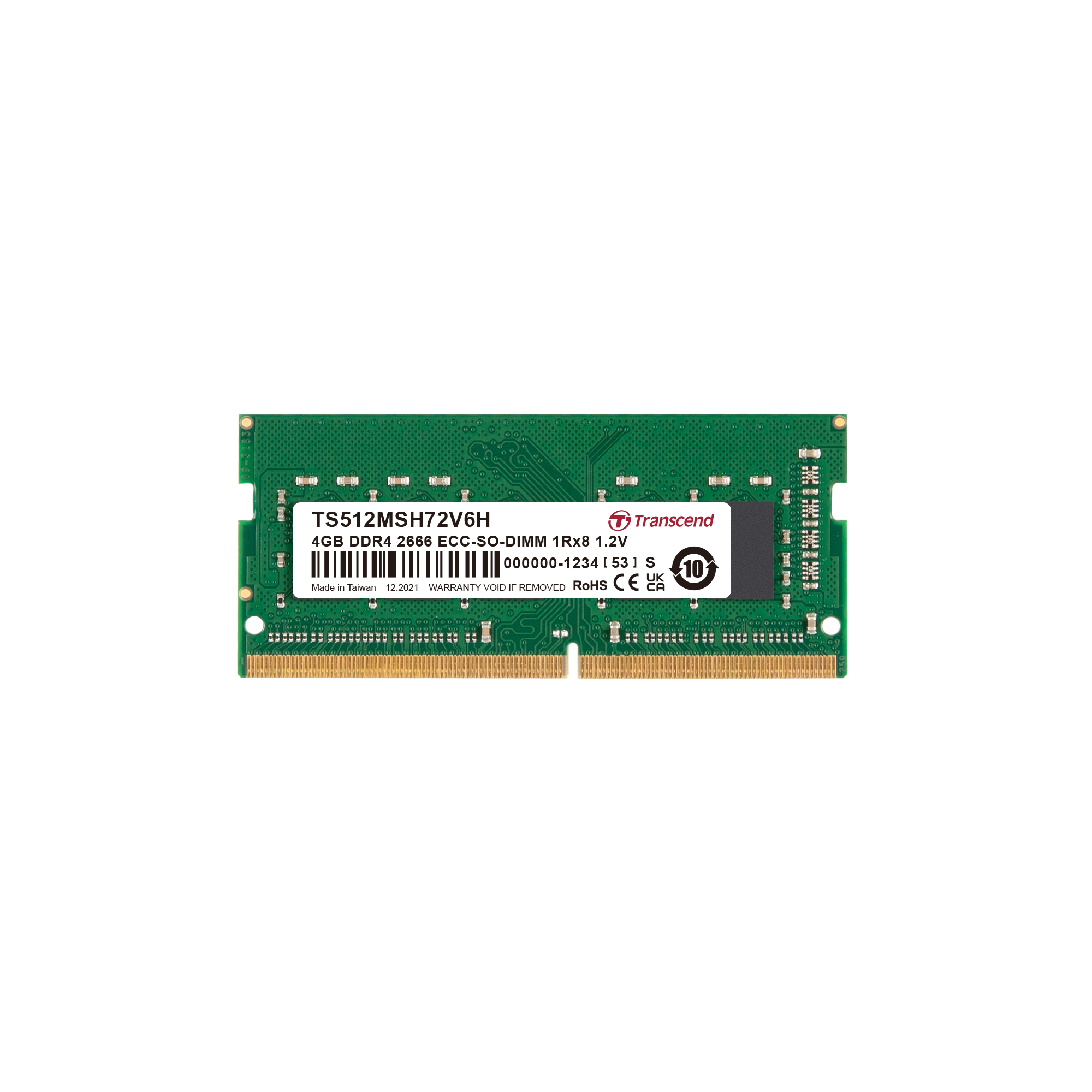 Transcend 4 GB DDR4 Desktop RAM 3200 Mbit/s, SODIMM, 1.2V