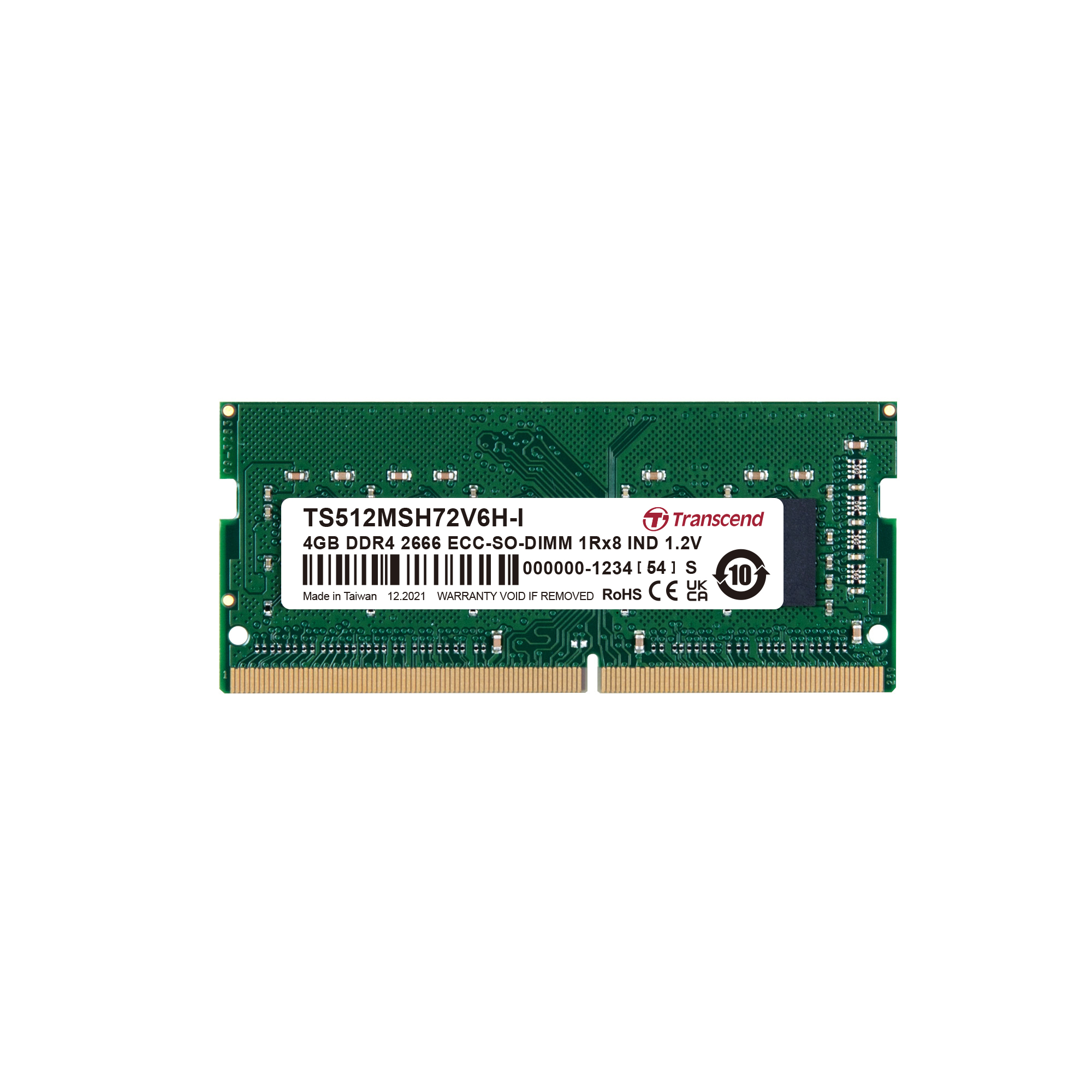 Transcend 4 GB DDR4 RAM 2666 Mbit/s, SODIMM, 1.2V
