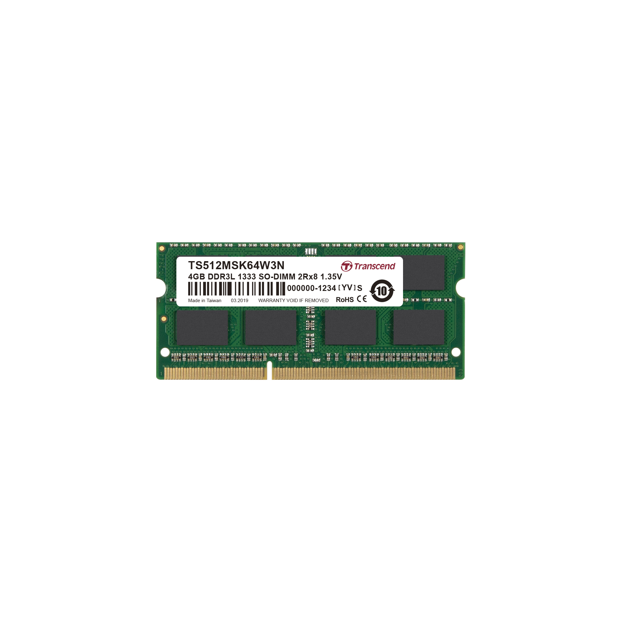 Transcend 4 GB DDR3L RAM 1333 Mbit/s, SODIMM, 1.35V