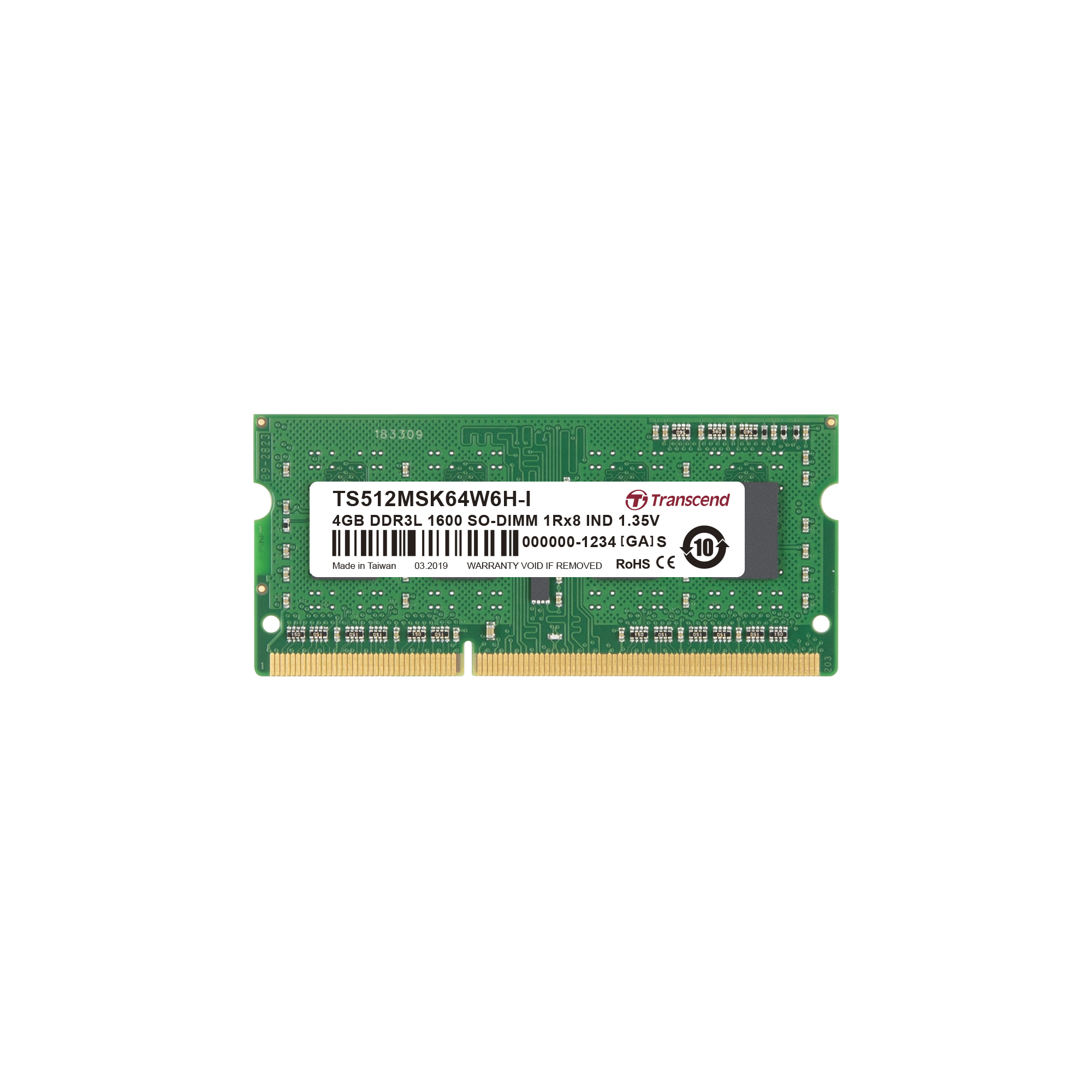 Transcend 16 GB DDR3L RAM 1600 Mbit/s, SODIMM, 1.35V