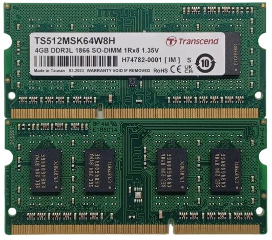 Transcend 4 GB DDR3L RAM 1866 Mbit/s, SODIMM, 1.35V