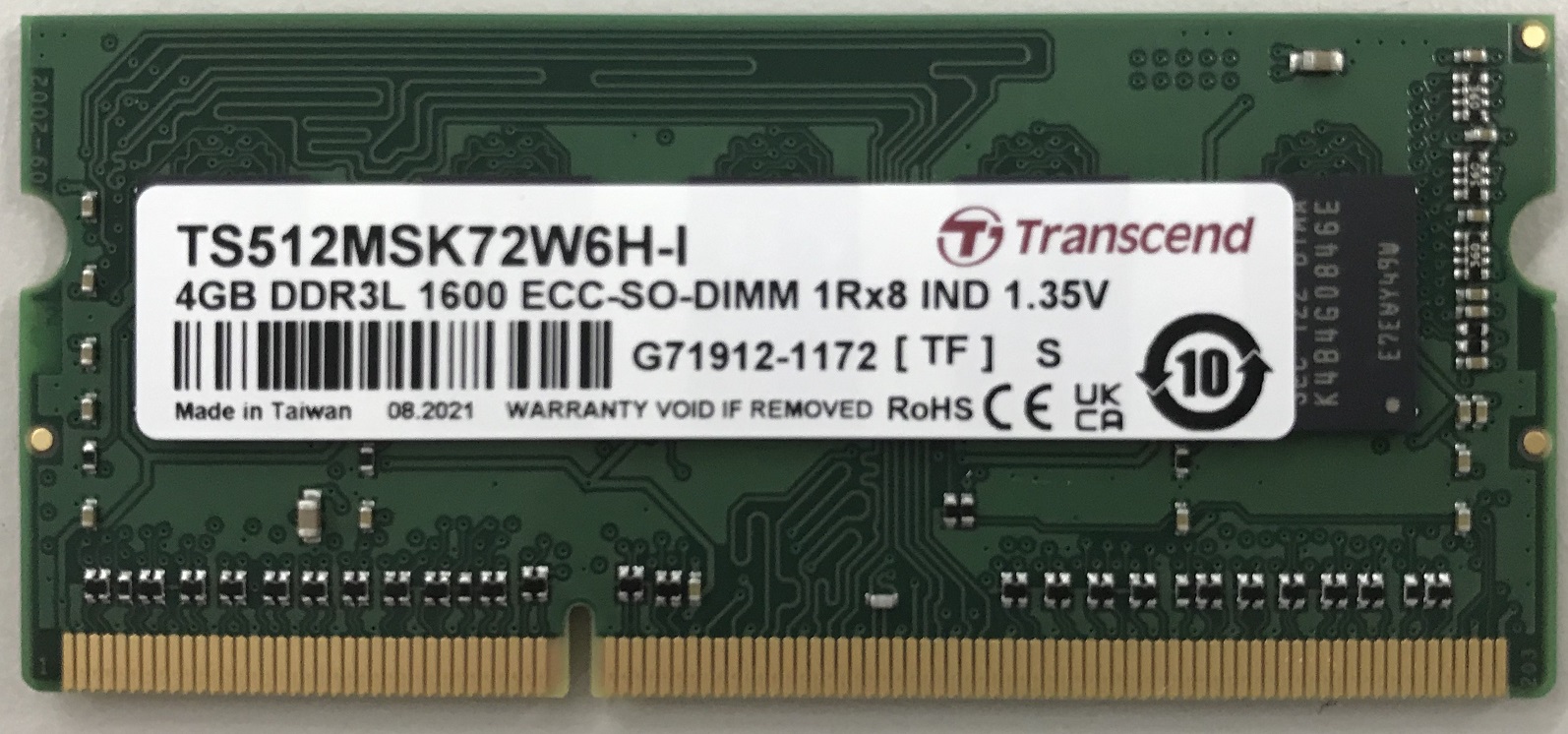 Transcend 4 GB DDR3L Desktop RAM 1600 Mbit/s, SODIMM, 1.35V