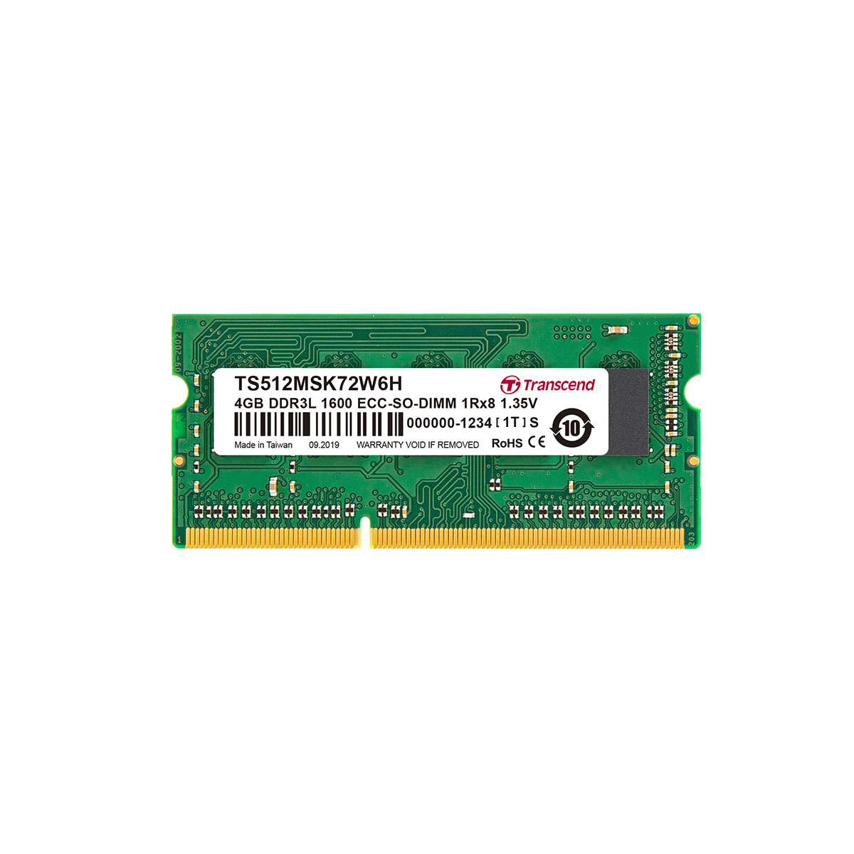 Transcend DDR3L Desktop RAM 1600 Mbit/s, SODIMM, 1.35V
