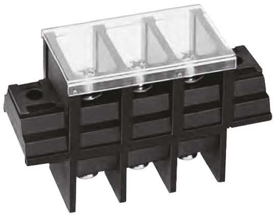 Yoshida Electric Industry Barrier Strip, 6 Contact, 16 mm Pitch, 2 Row, 600V, 60A