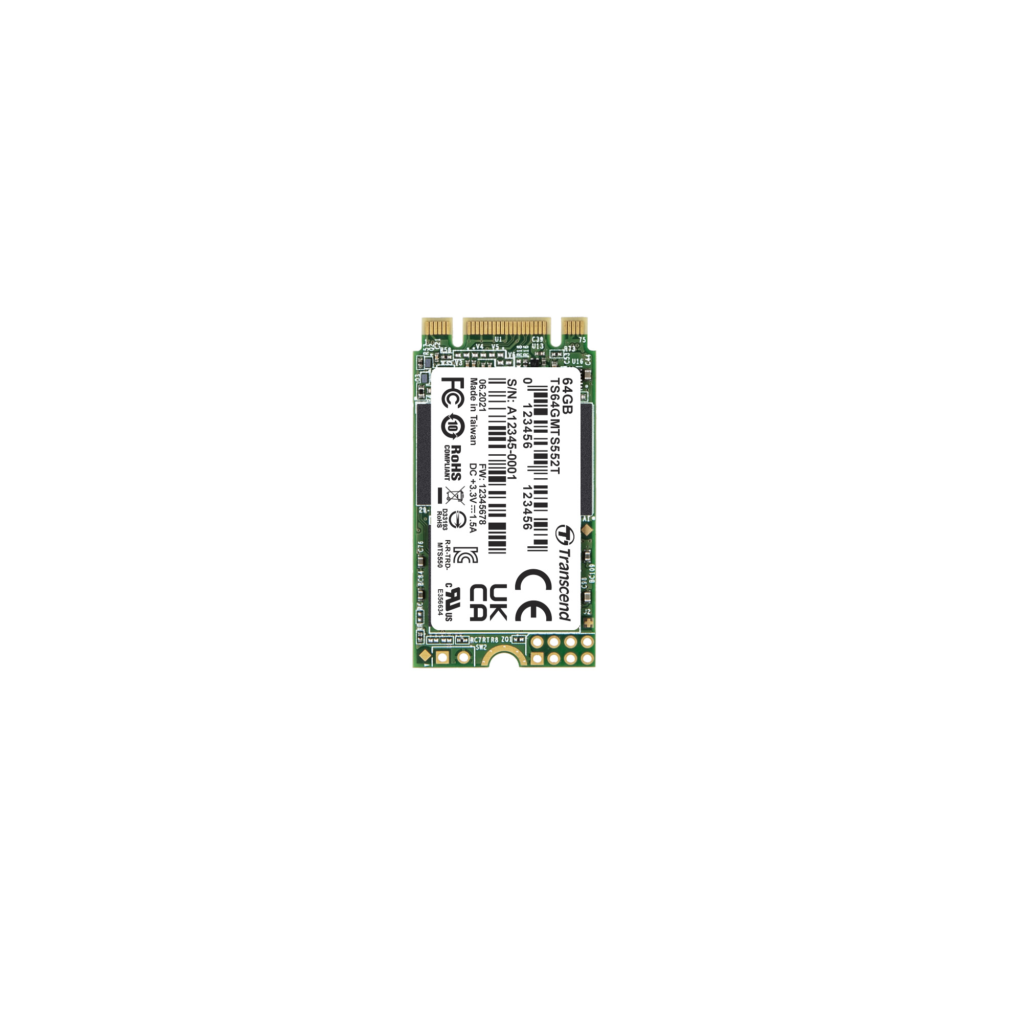 Transcend TS64GMTS552T M.2 (2242-D2-B-M) 64 GB Internal SSD