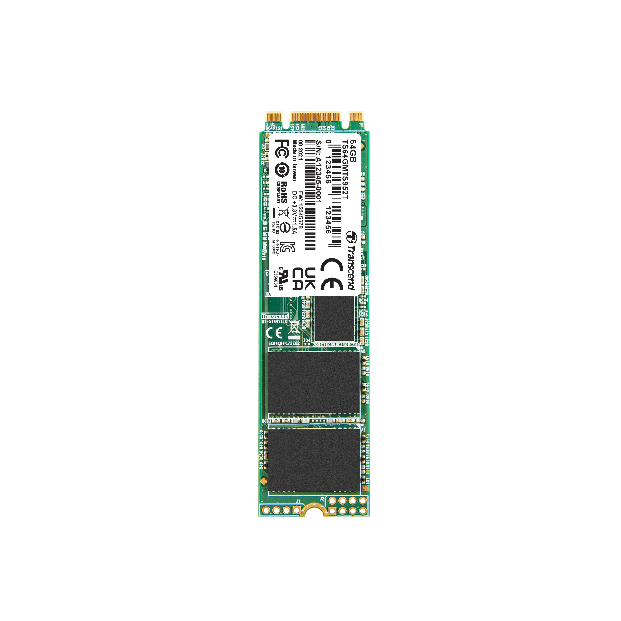 Transcend MTS952T M.2 (2242-D2-B-M) 64 GB Internal SSD