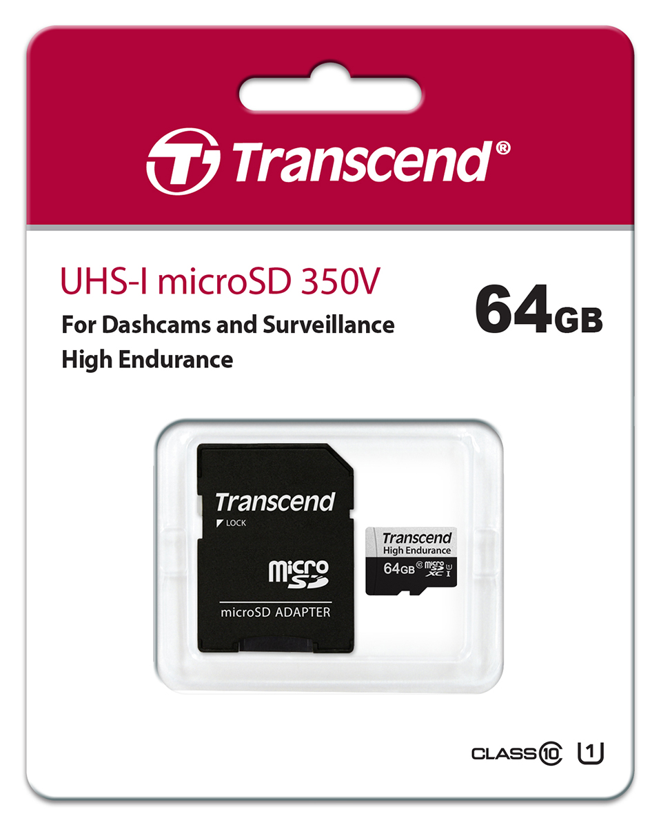 ts64gusd350v Transcend 64 GB MicroSDXC microSD, Class 10, UHS I U1