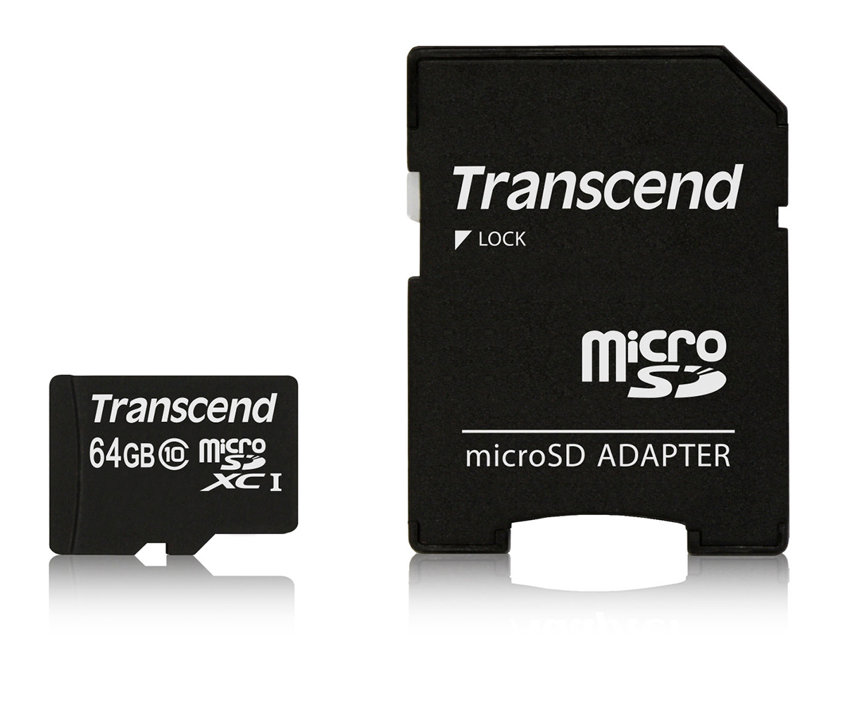 ts64gusdxc10 Transcend 64 GB MicroSDHC, MicroSDXC microSD, Class 10