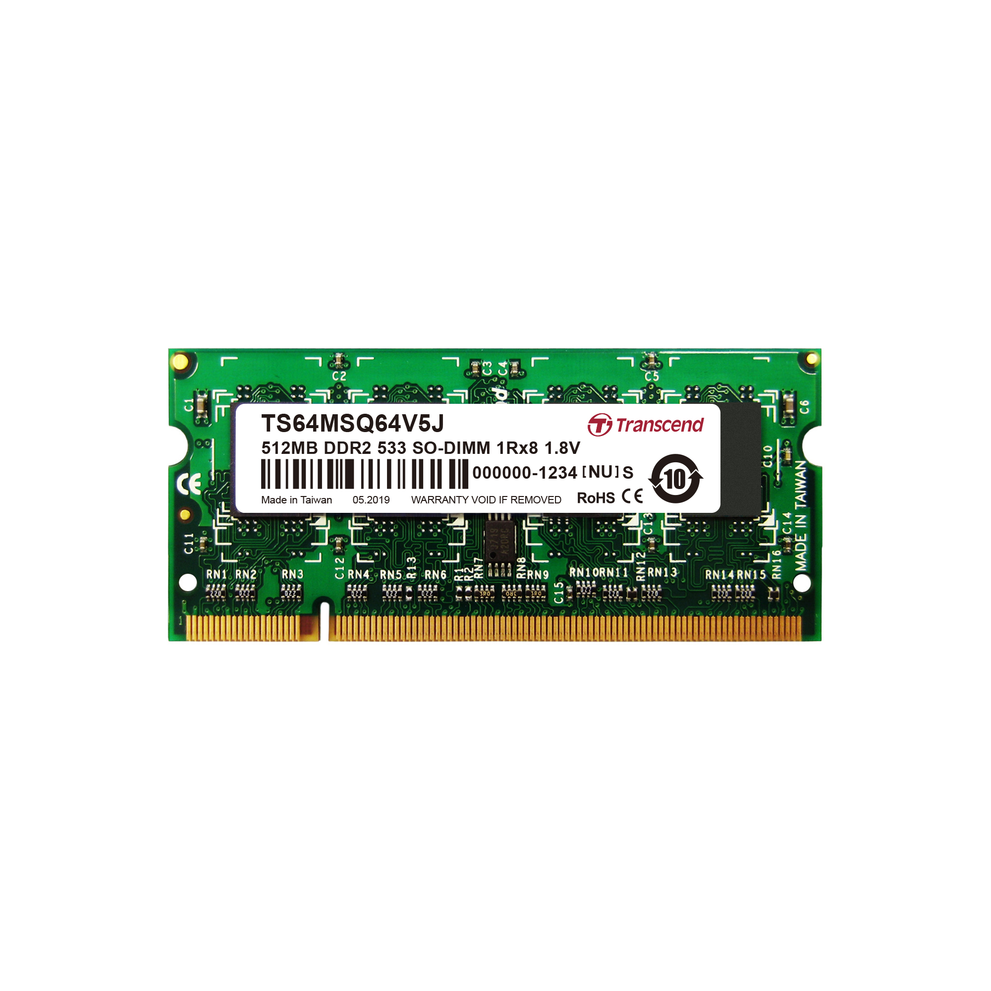 Transcend 4 GB DDR2 Desktop RAM 533 Mbit/s, SODIMM, 1.8V