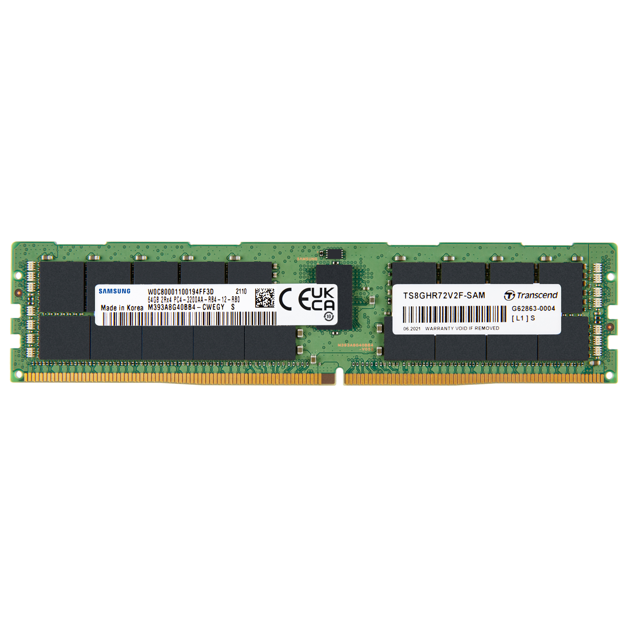 Transcend 64 GB DDR4 Server RAM 3200 Mbit/s, RDIMM, 1.2V