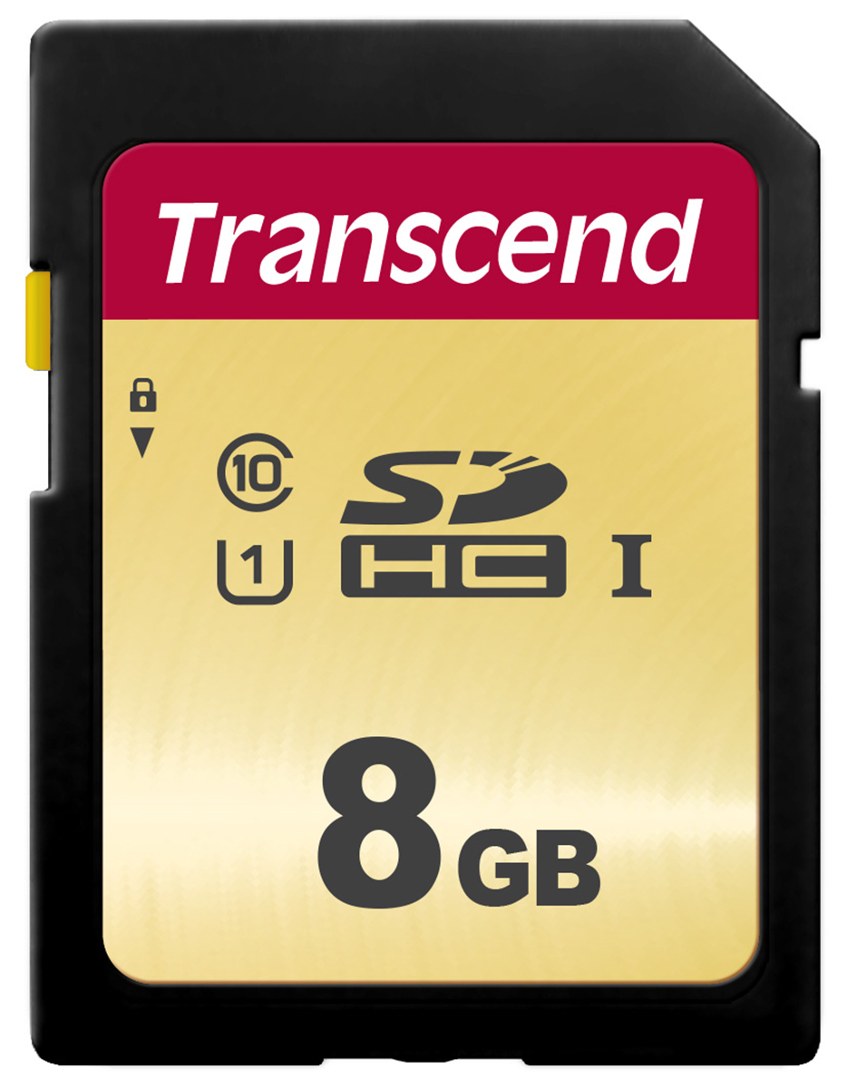 Transcend 8 GB SDXC SD Card, UHS I U1, Class 10, UHS I U3